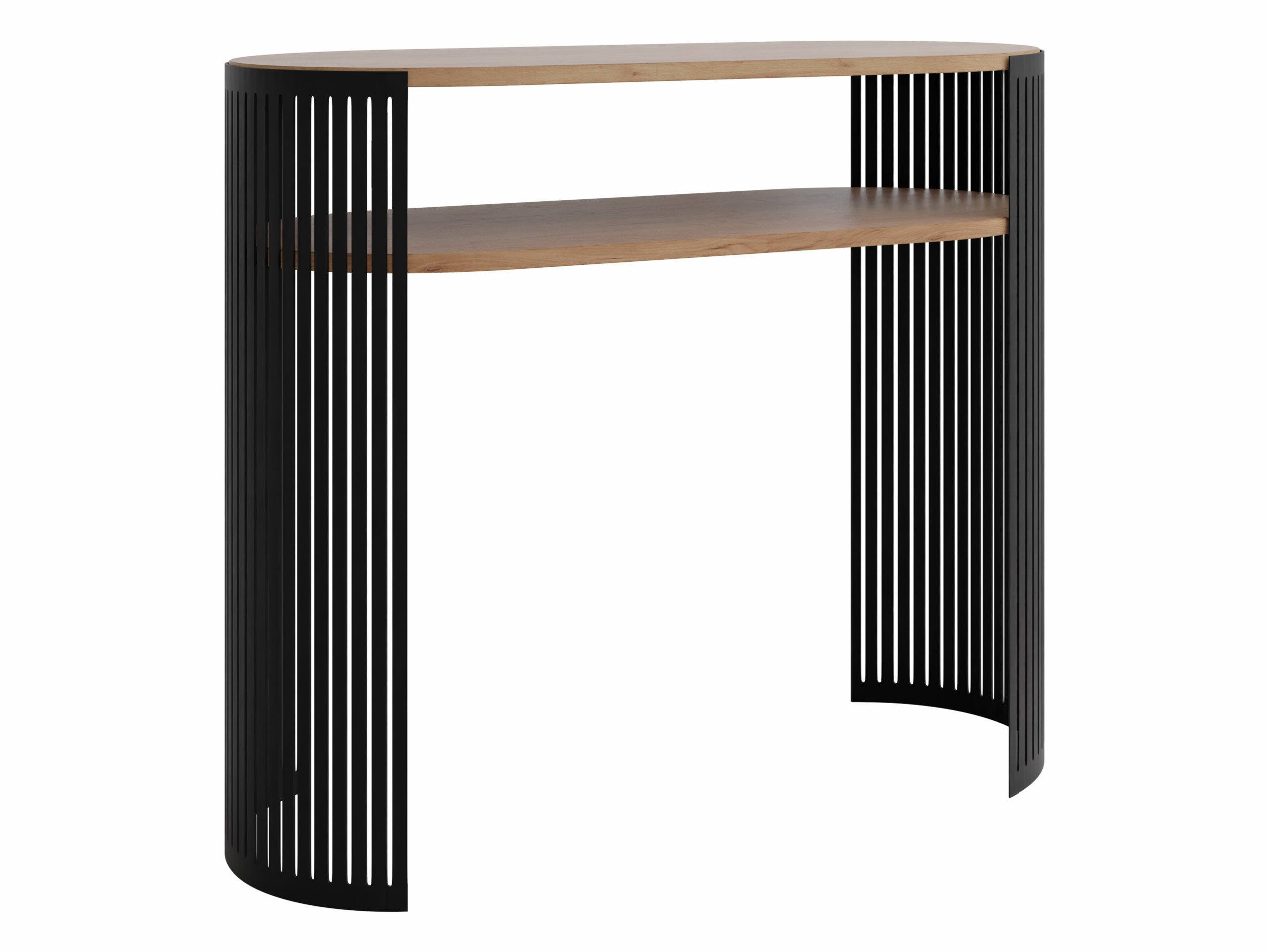 Consolă Civer (Negru + Stejar Craft auriu)