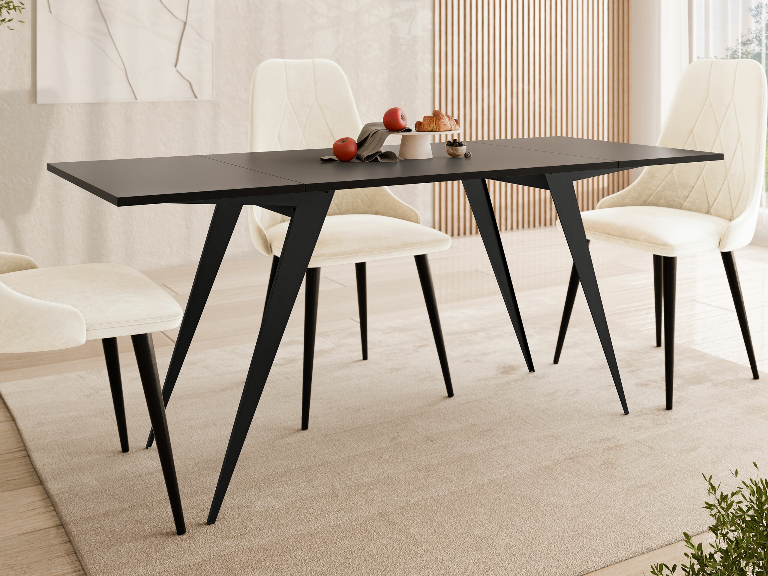 Măsuță de cafea extensibila Oswego 150 (Negru)