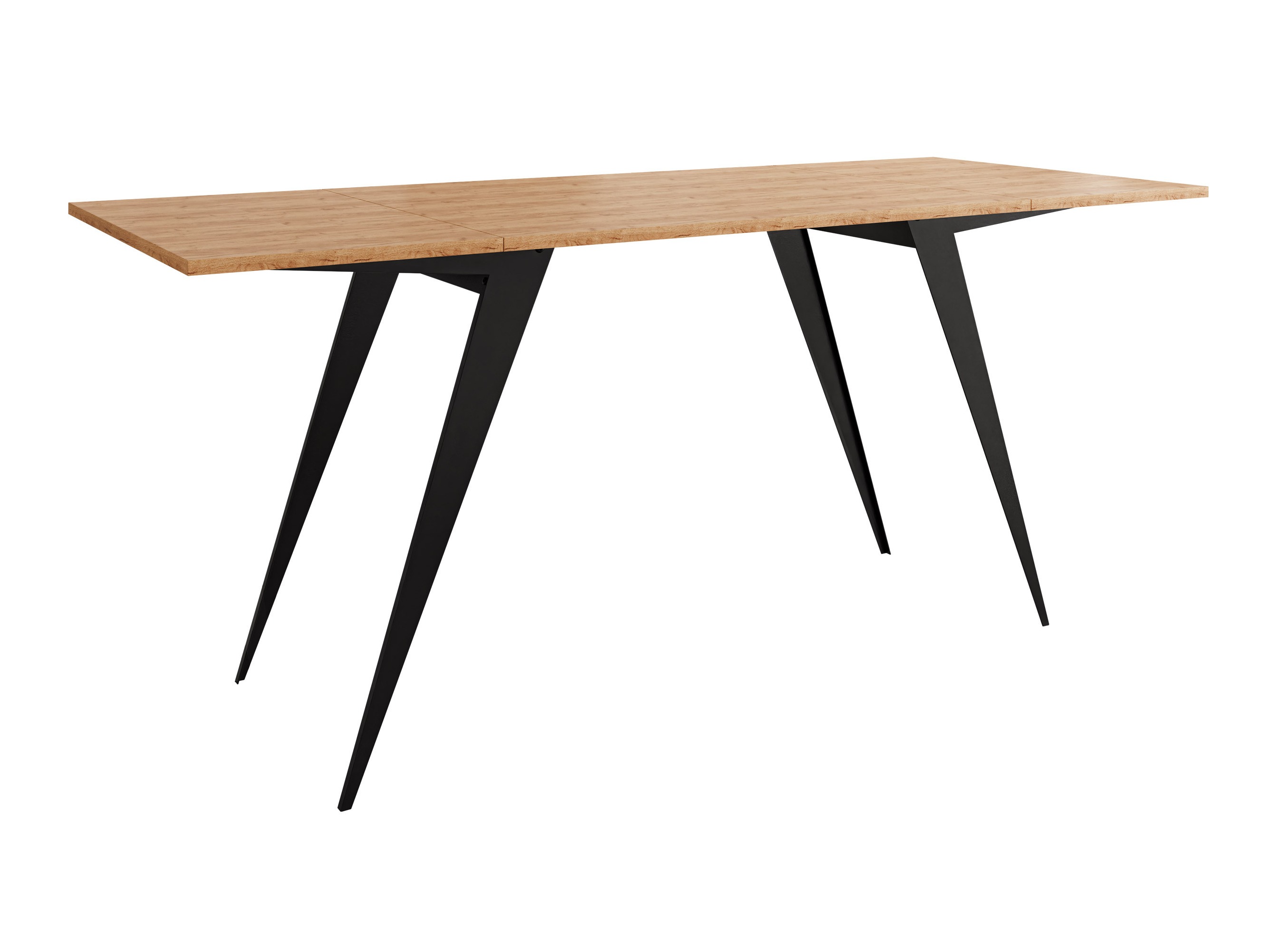 Măsuță de cafea extensibilă Oswego 150 (Stejar artizan auriu + Negru)