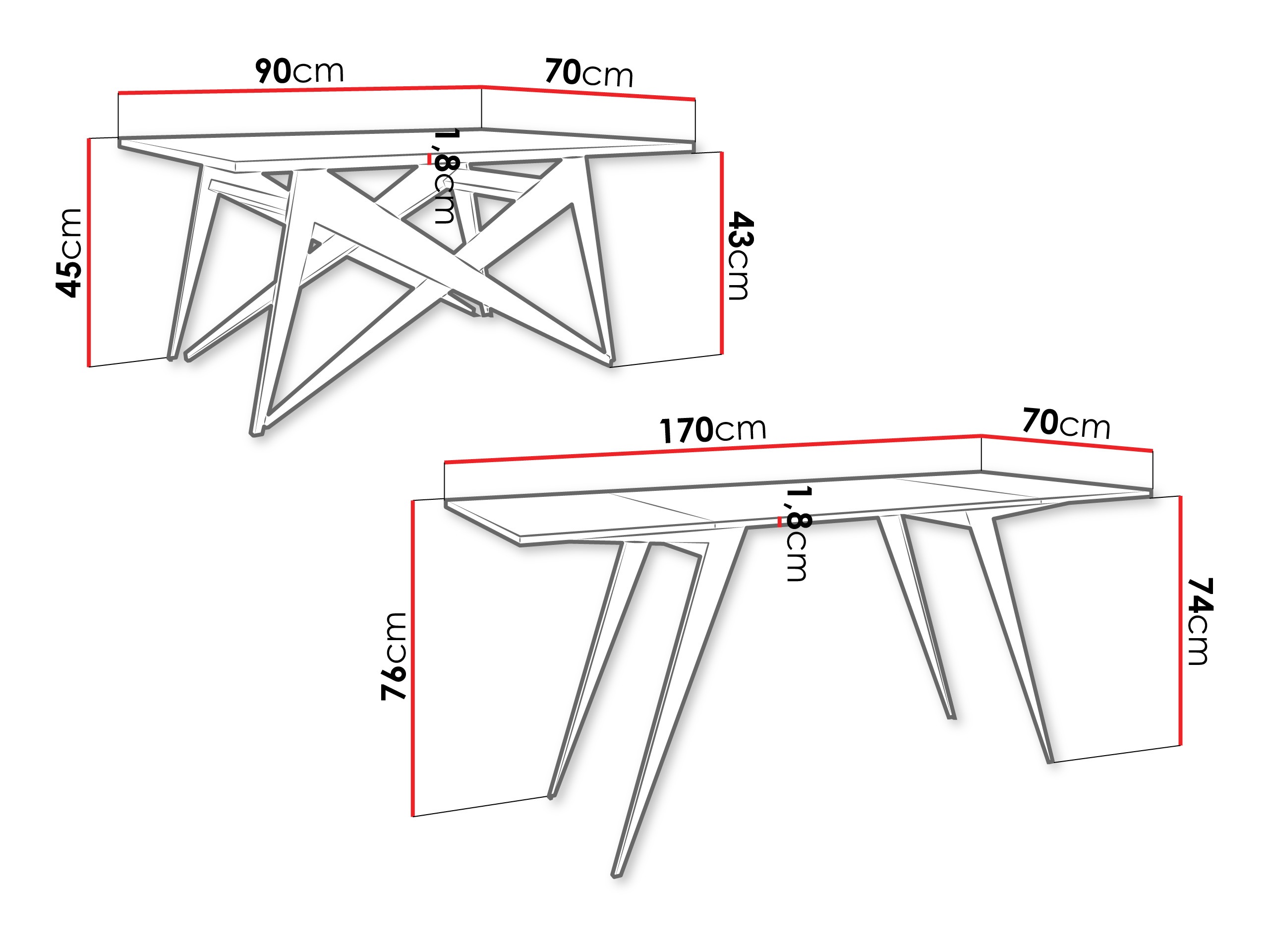 Măsuță de cafea extensibilă Oswego 150 (Stejar Craft auriu + Negru)