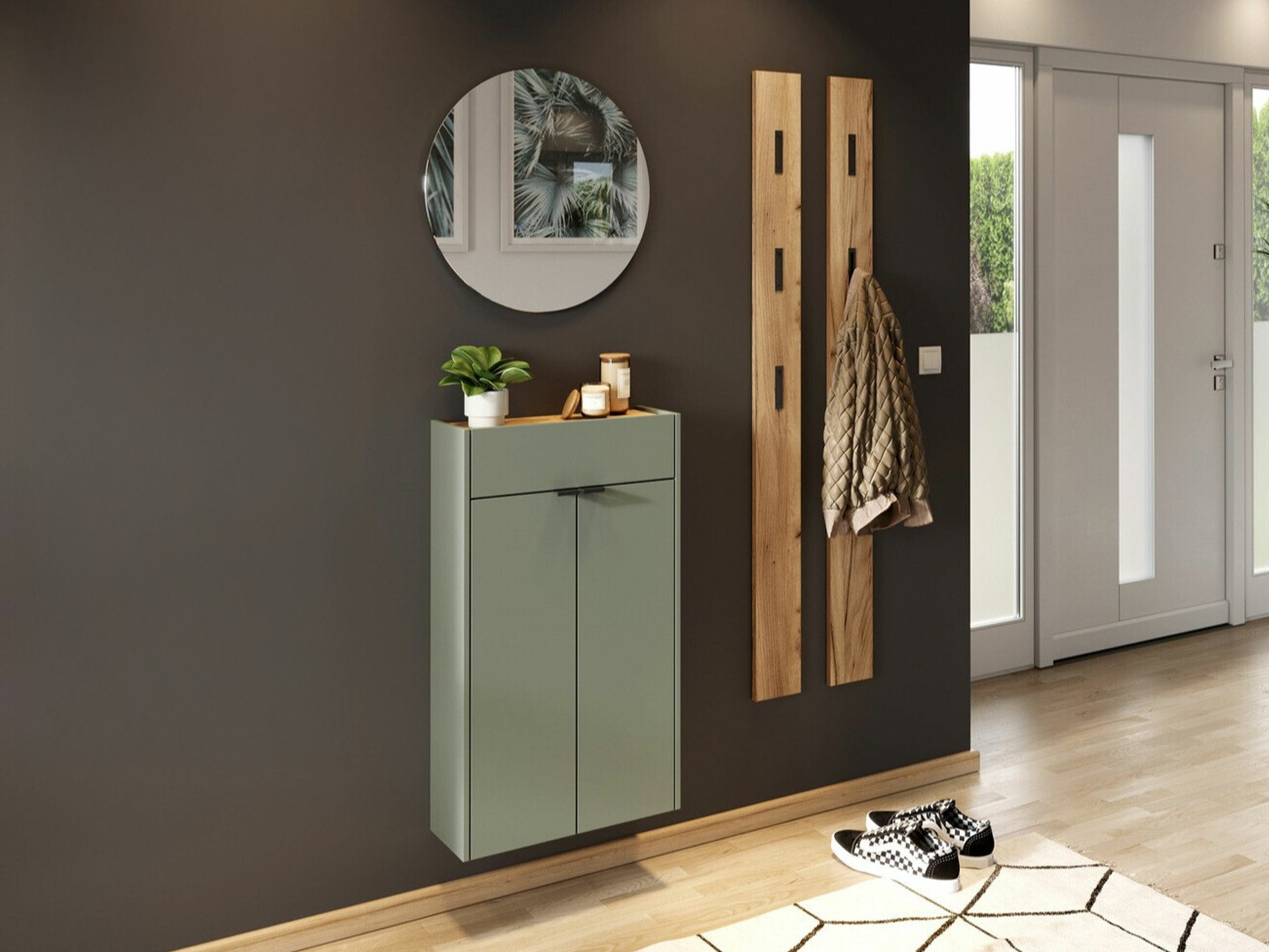 Set de hol Cirsale 104 (Verde prăfuit + Navarra stejar)