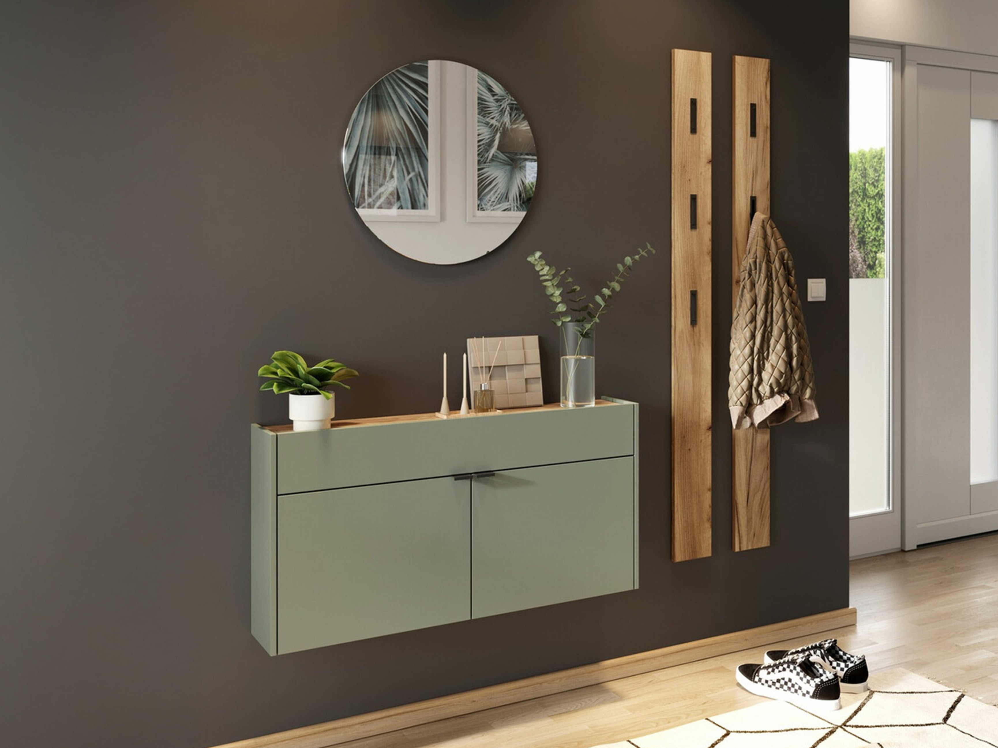 Set de hol Cirsale 106 (Verde prăfuit + Navarra stejar)