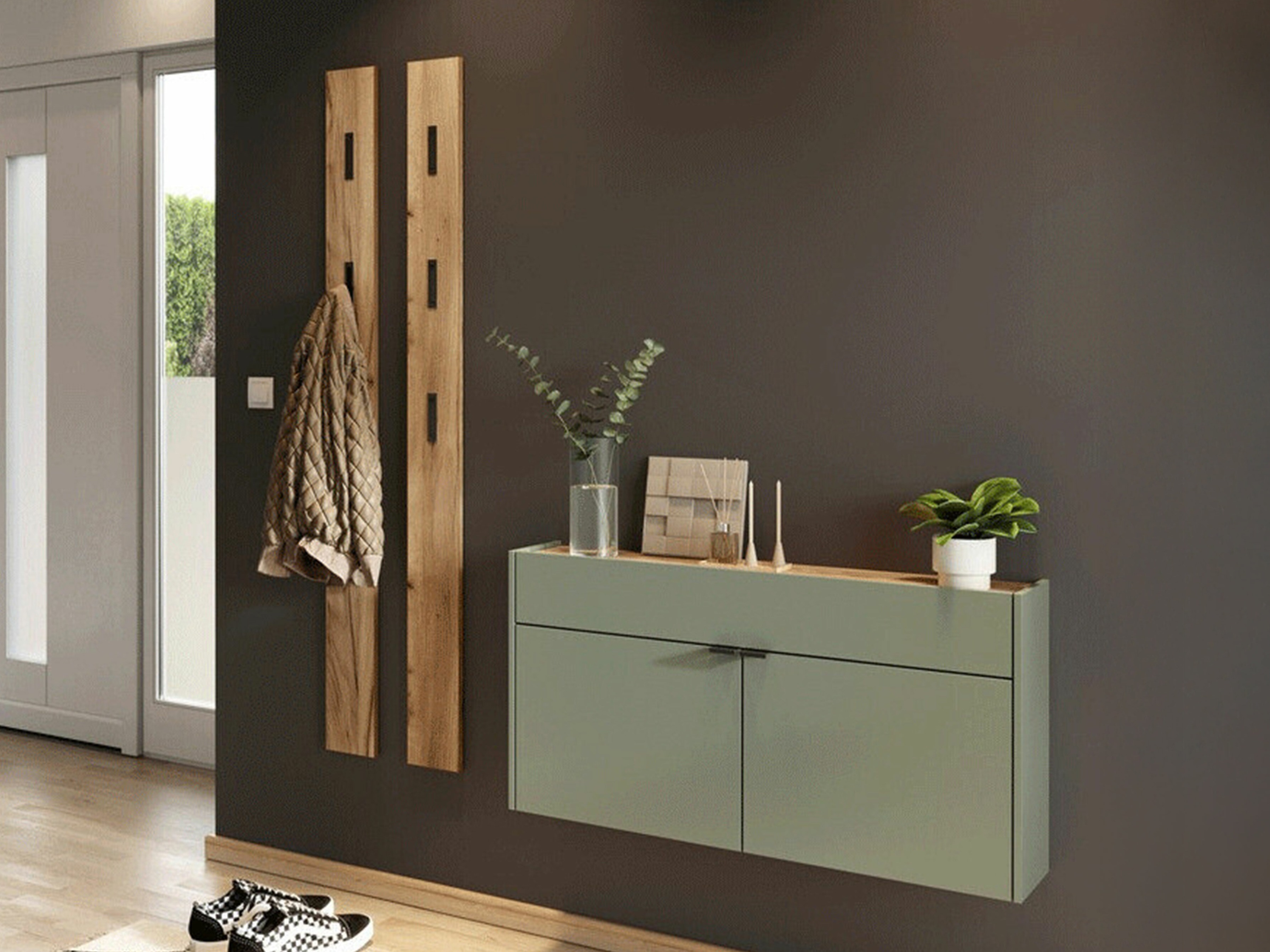 Set de hol Cirsale 107 (Verde prăfuit + Navarra stejar)