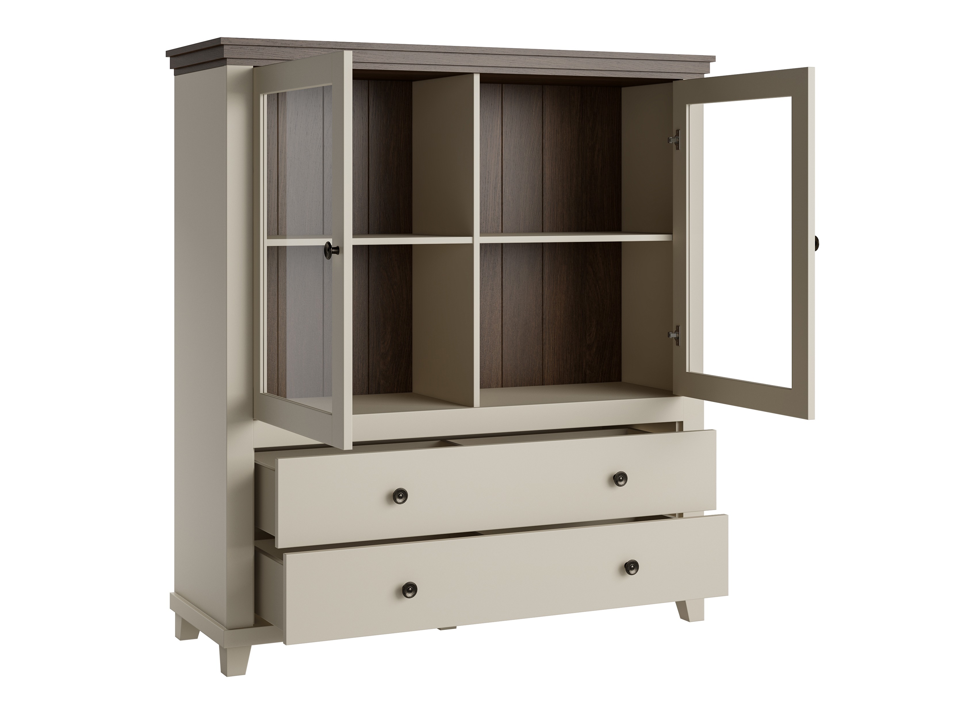 Comodă Tolnue 105 (Bej deschis + Stejar)