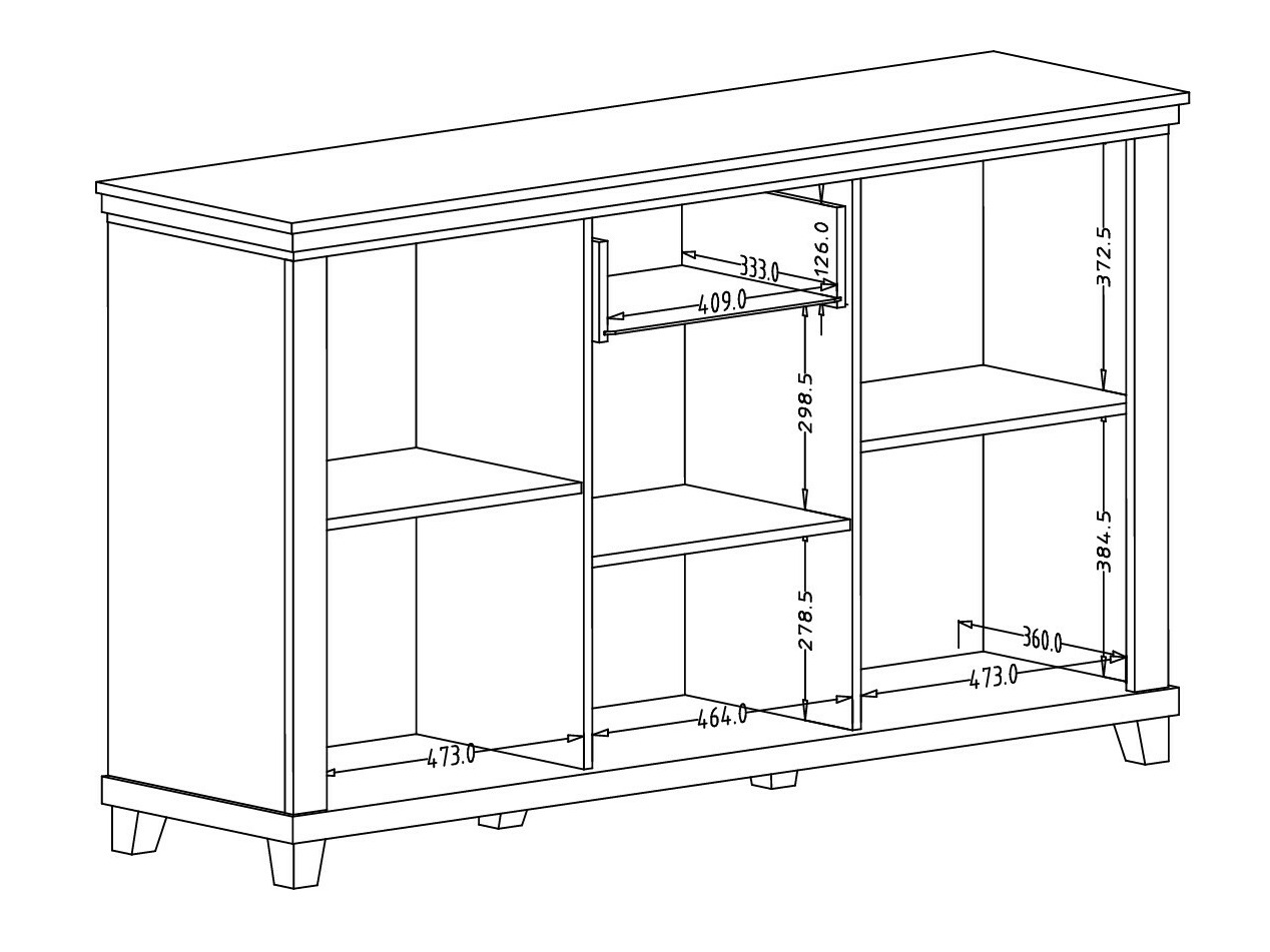 Comodă Tolnue 106 (Bej deschis + Stejar)