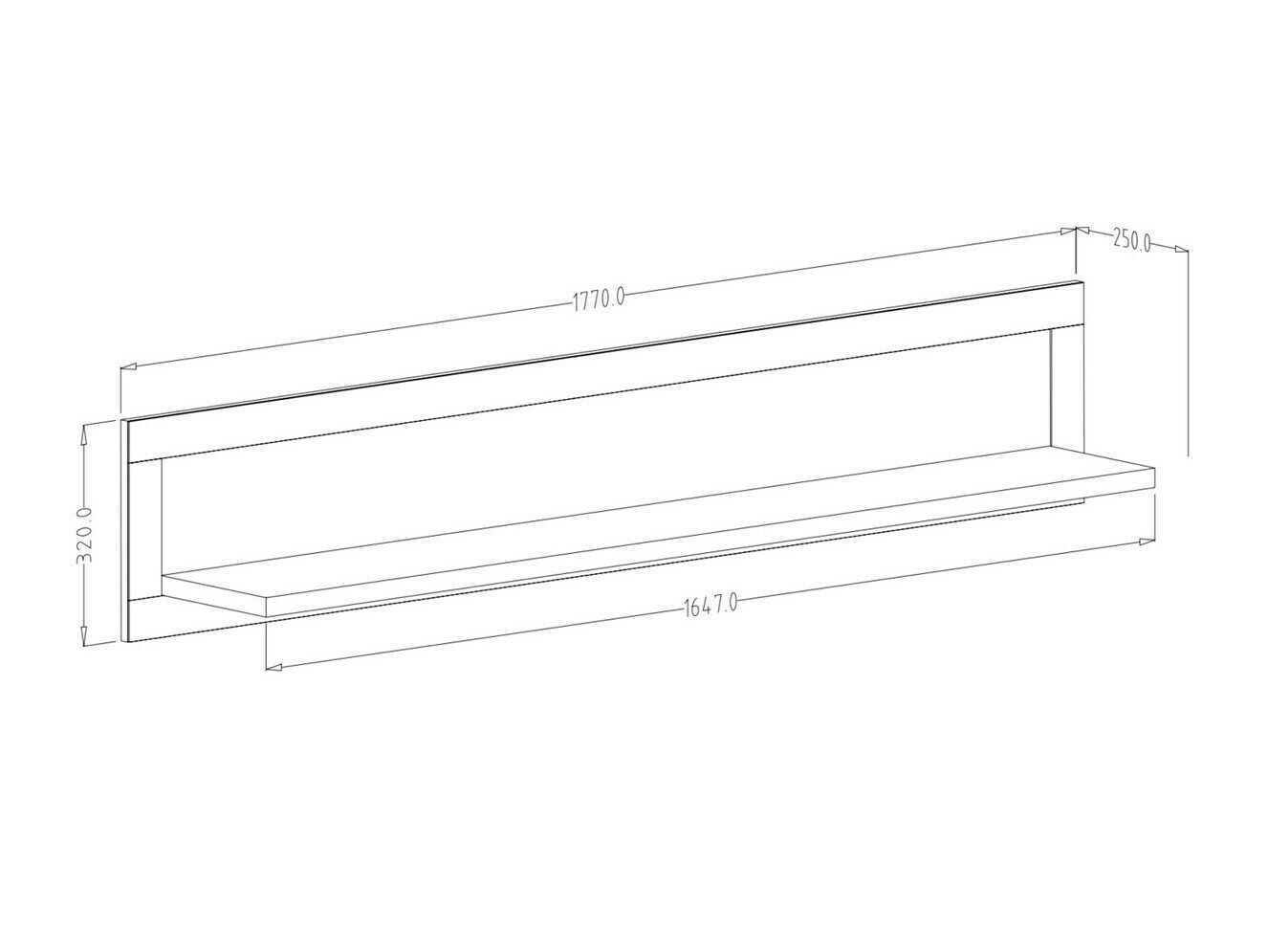 Raft de perete Tolnue 100 (Bej deschis)