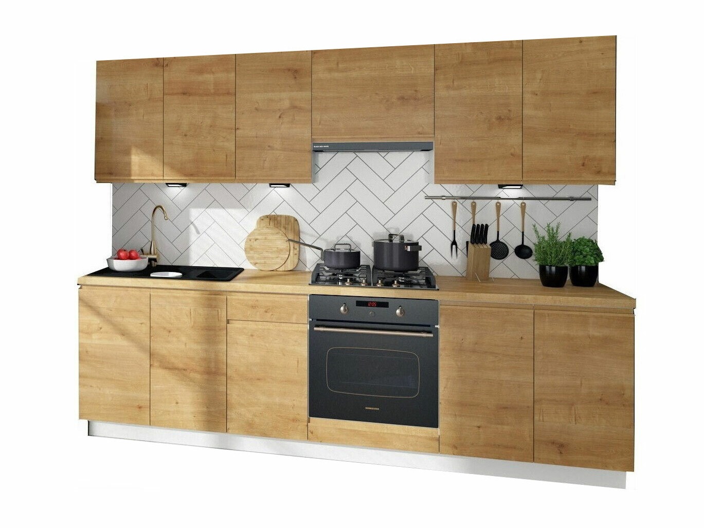 Set de bucătărie modular Soli Oak 157