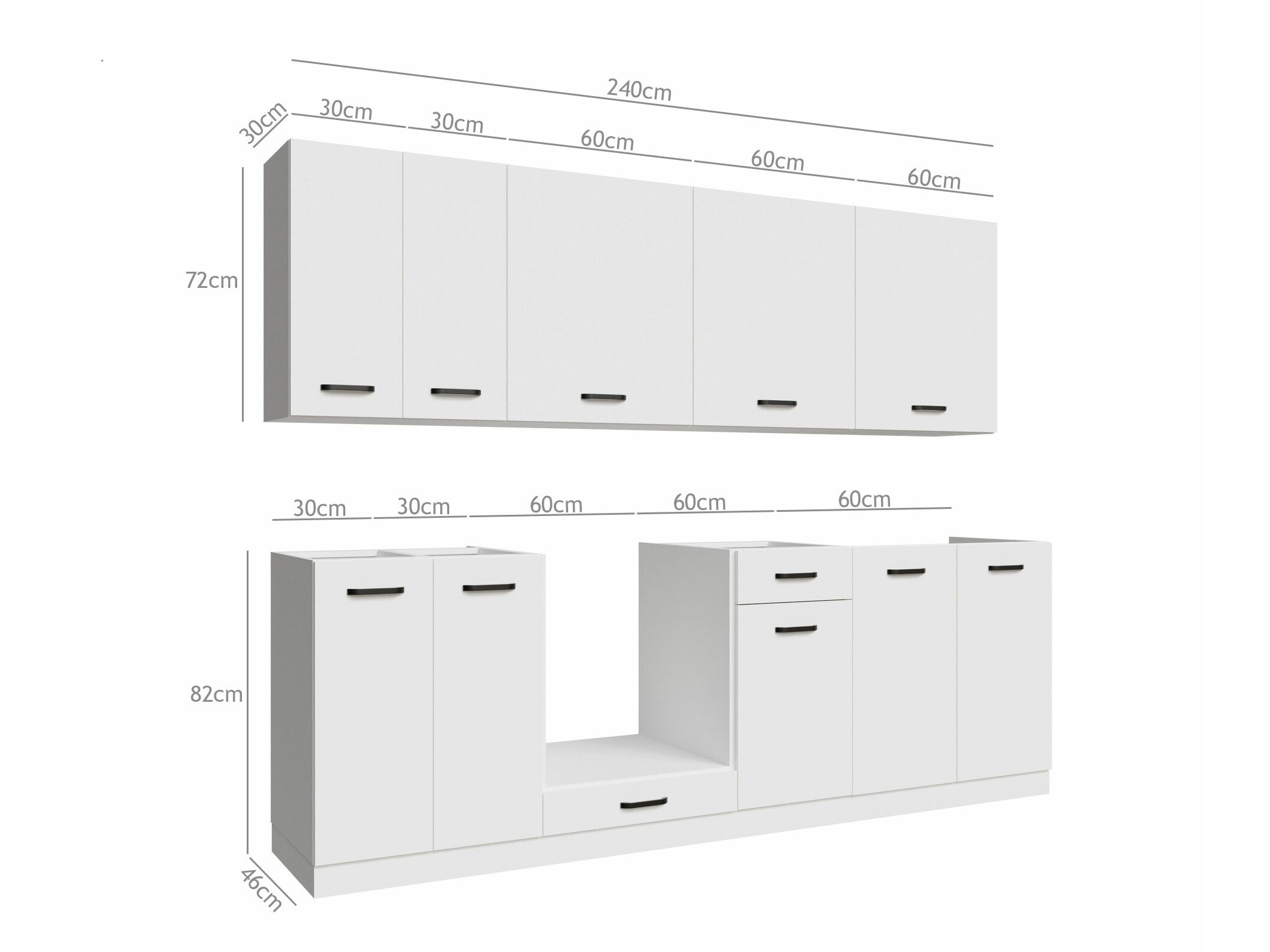 Set de bucătărie modular Top White 169