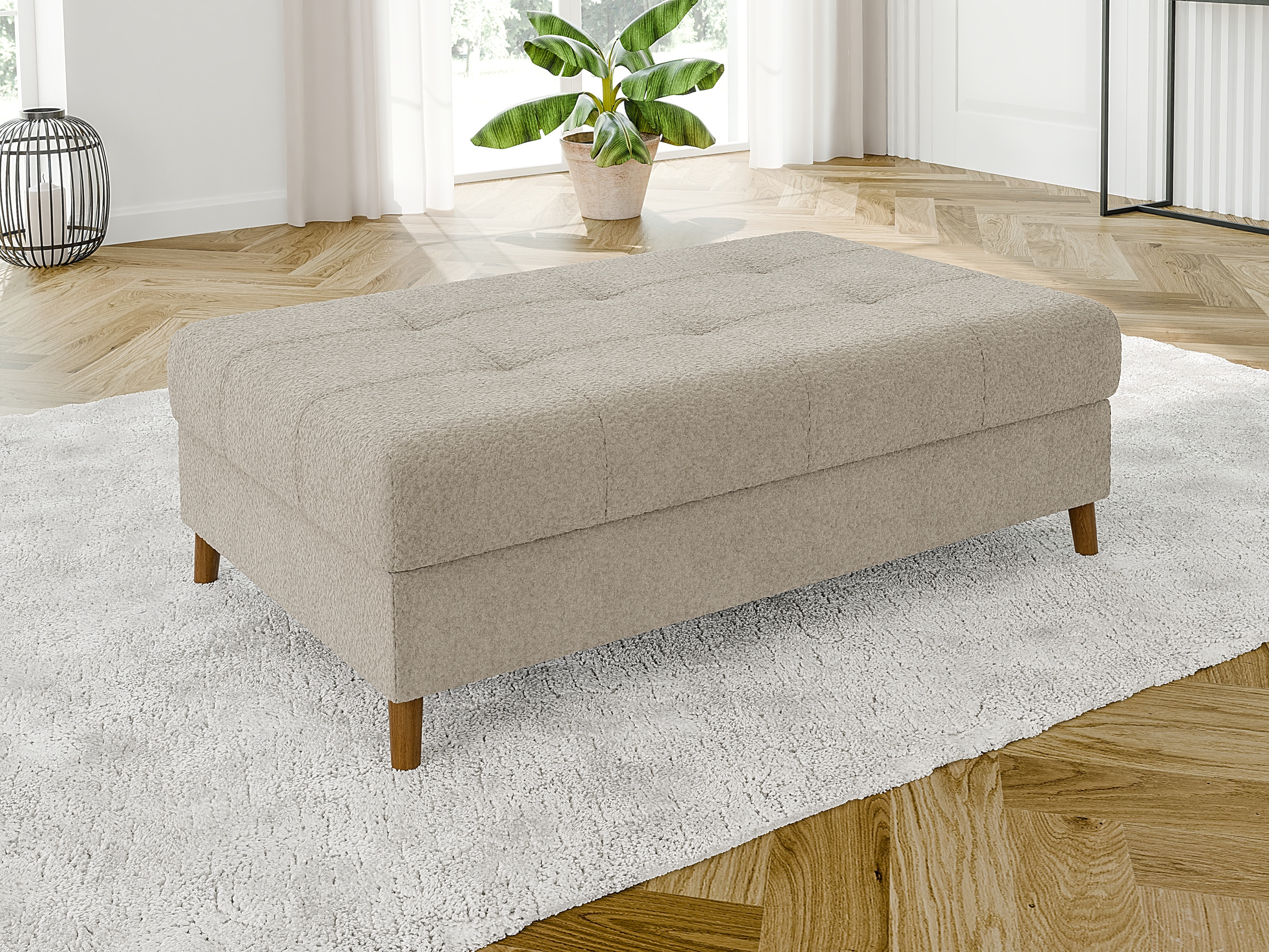 Taburet tapițat Elbmori 102 (Coral 65)
