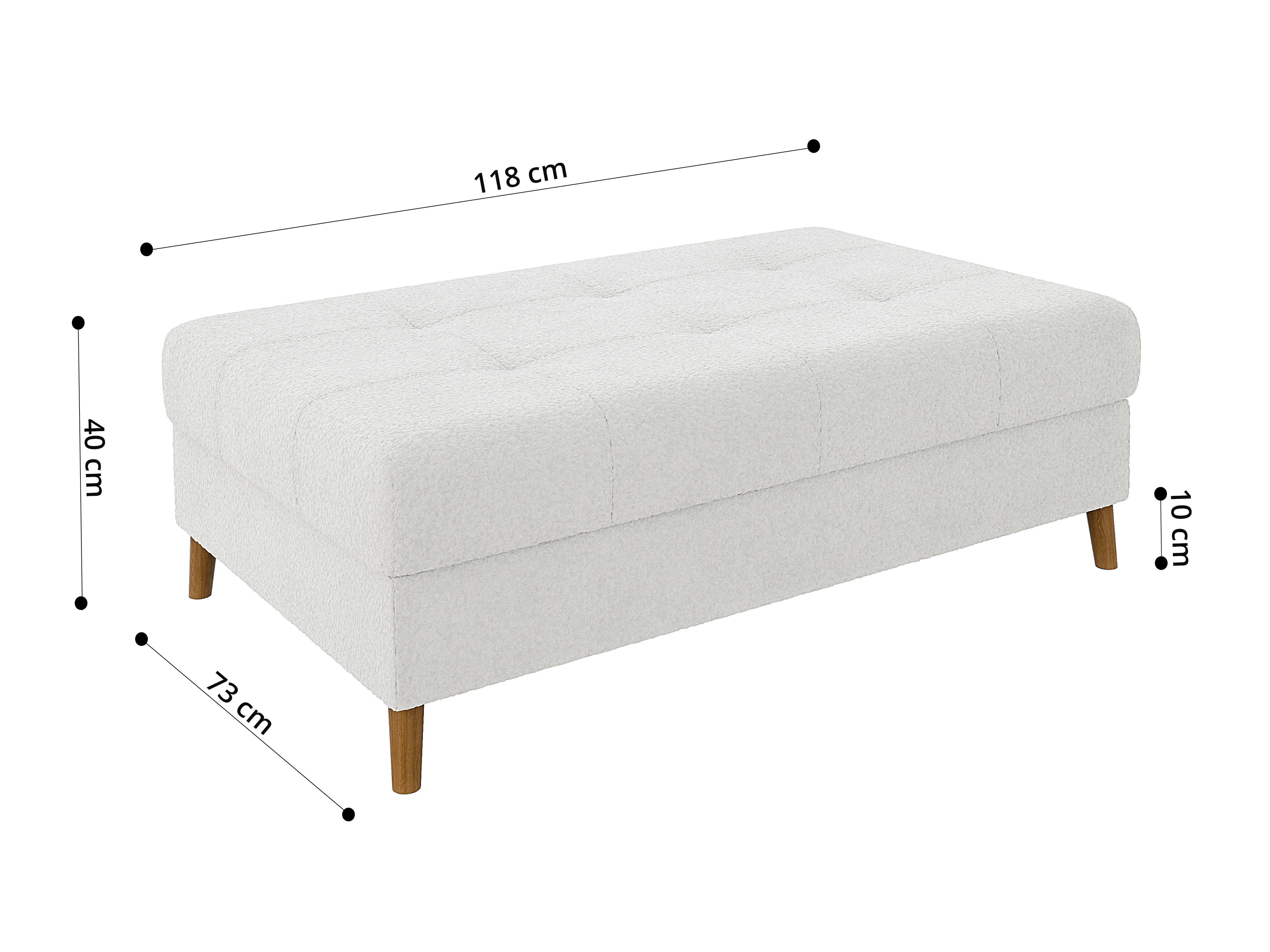 Taburet tapițat Elbmori 102 (Coral 70)