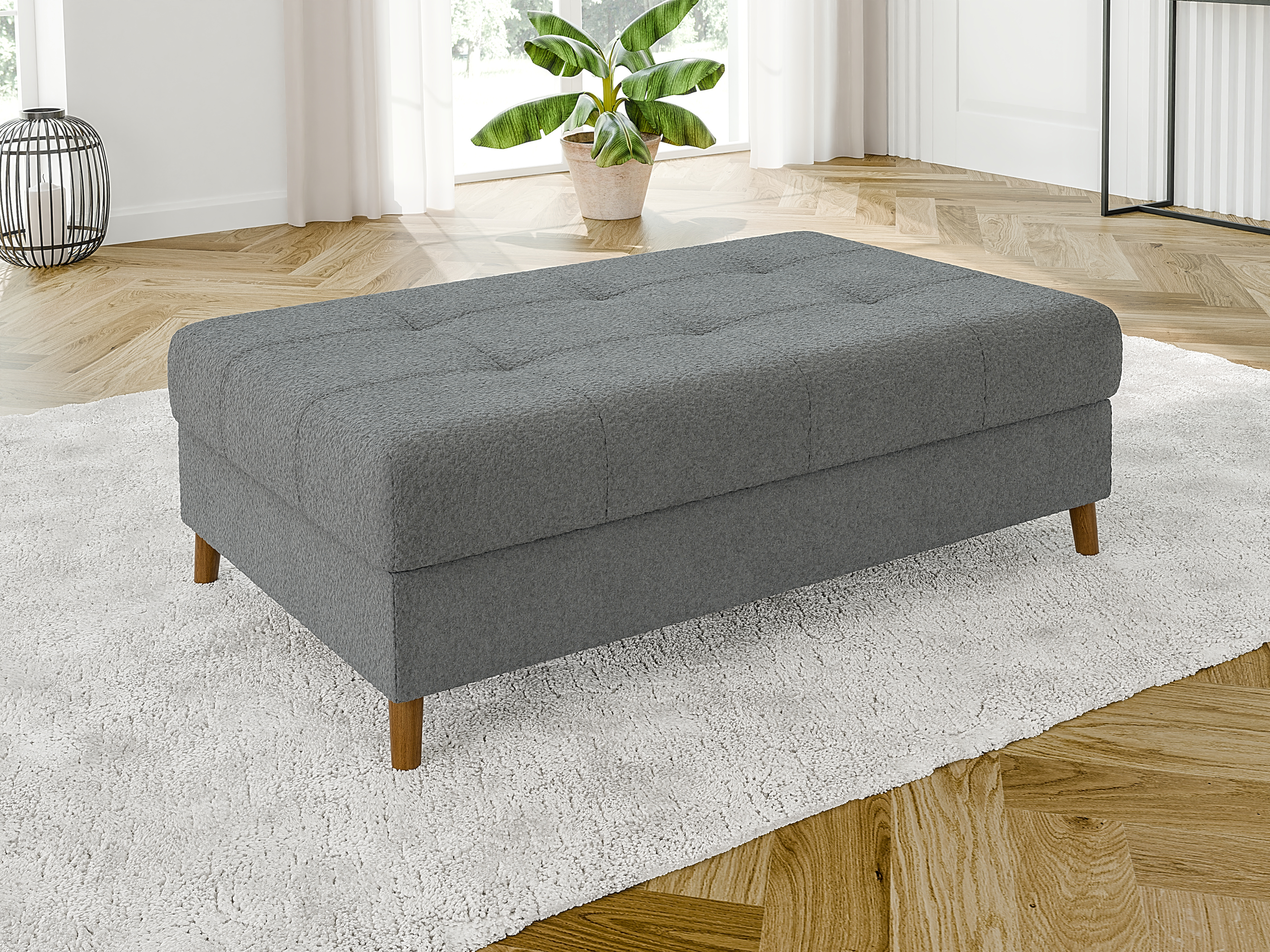 Taburet tapițat Elbmori 102 (Coral 75)