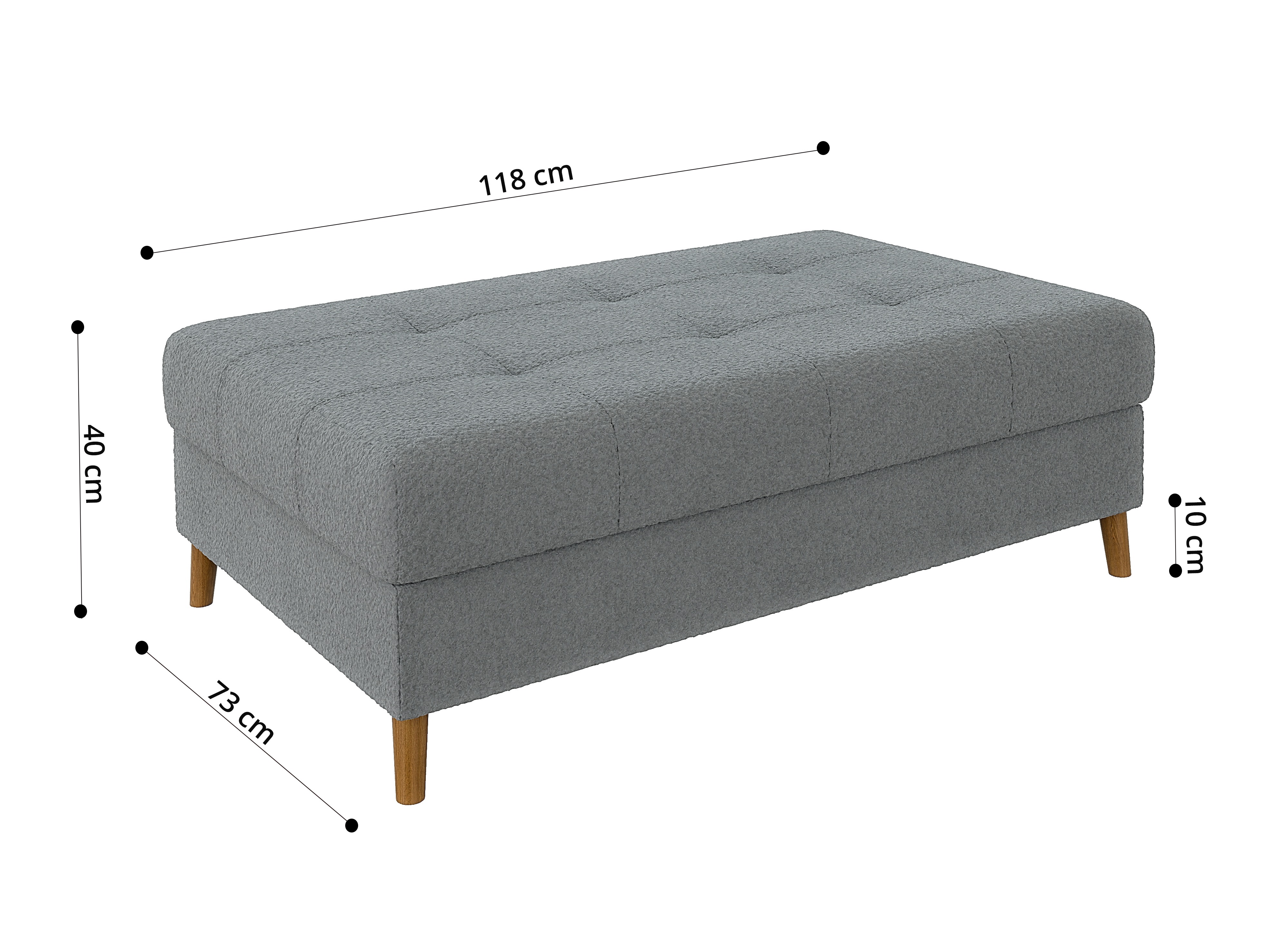 Taburet tapițat Elbmori 102 (Coral 75)