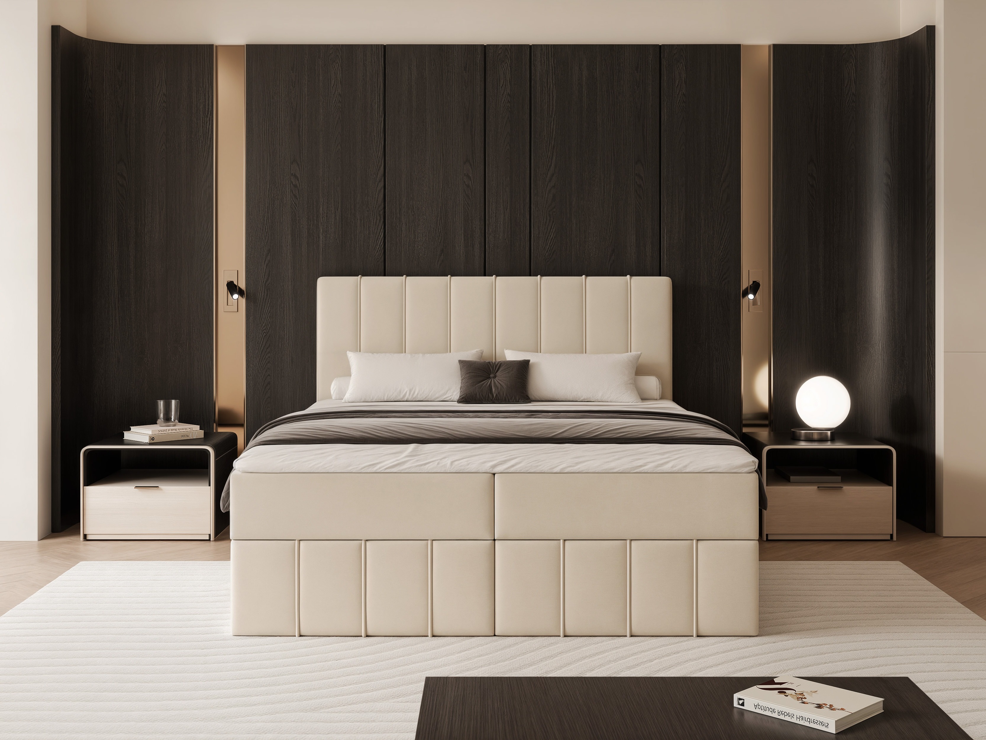 Pat boxspring Martinez 125 (Lumi 03)