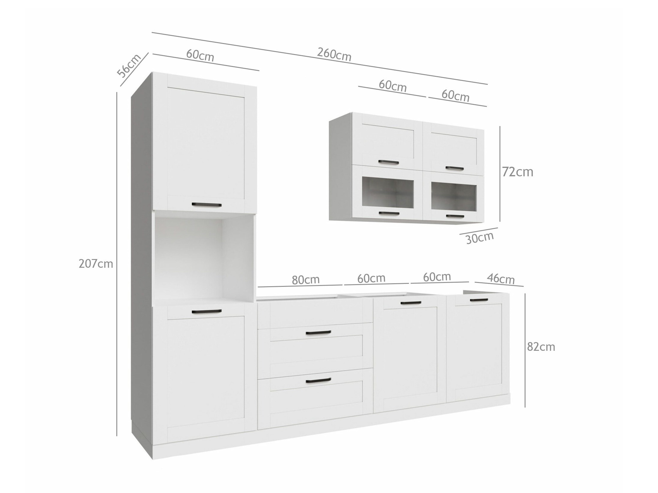 Set de bucătărie modular Eva White 172