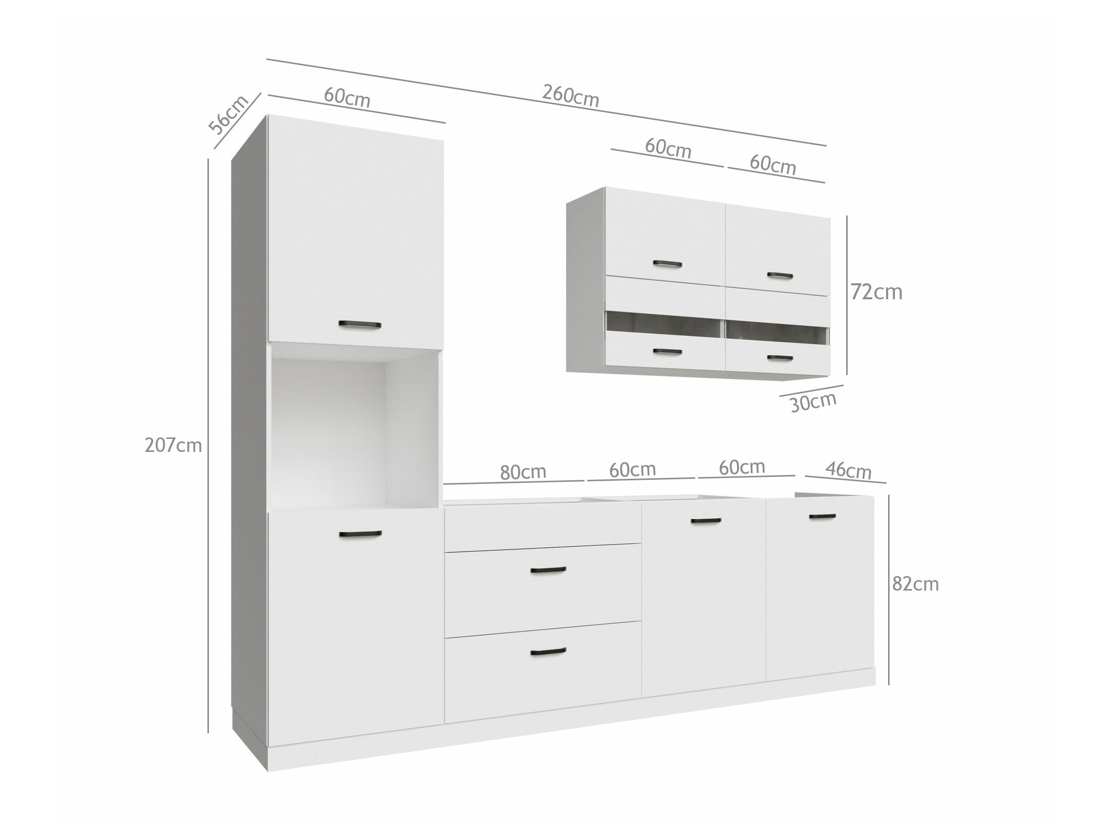 Set de bucătărie modular Top White 170