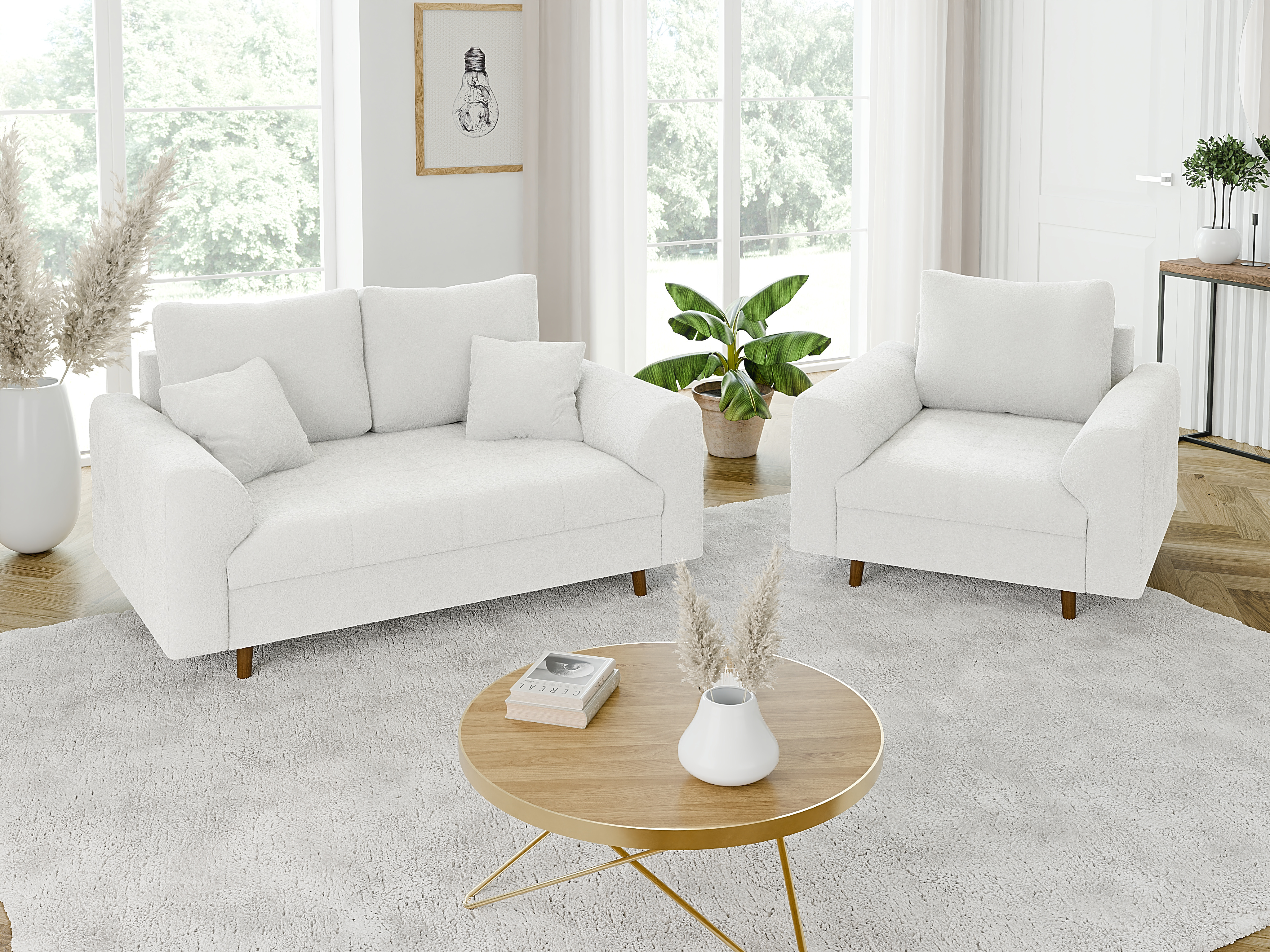 Set mobilier tapițat Elbmori 106 (Coral 70)