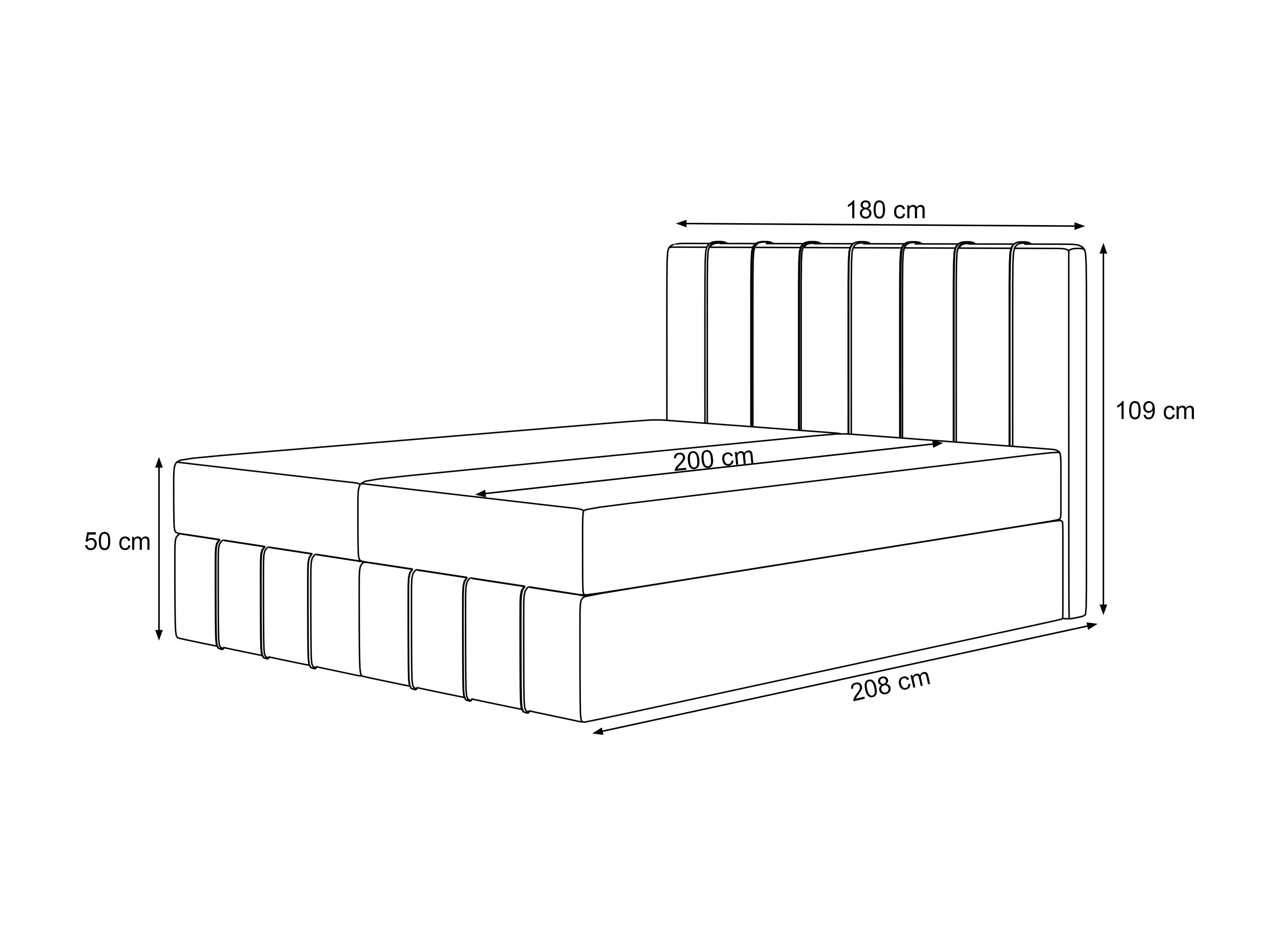 Pat boxspring Martinez 125 (Piano 18)