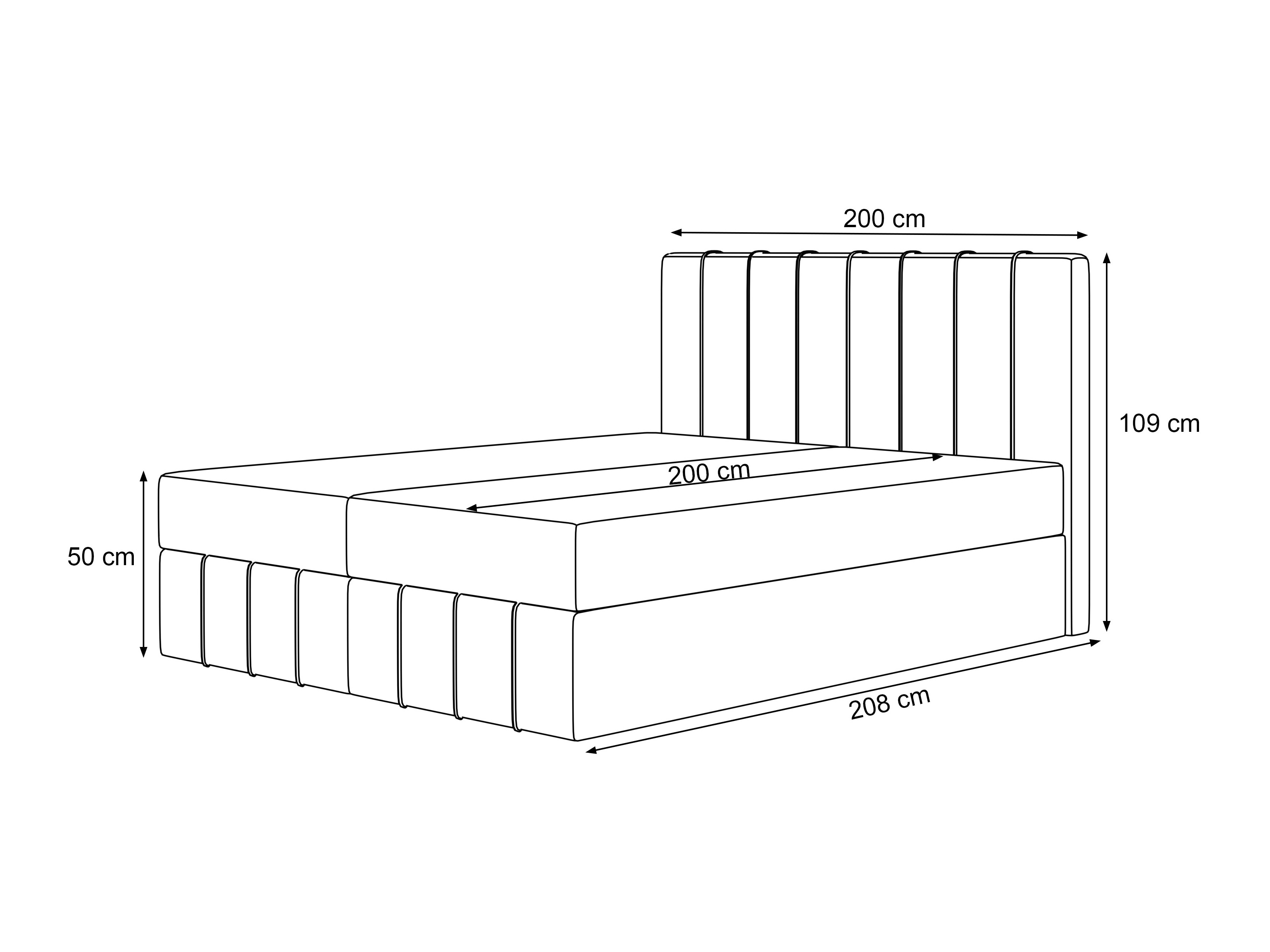 Pat boxspring Martinez 125 (Piano 26)