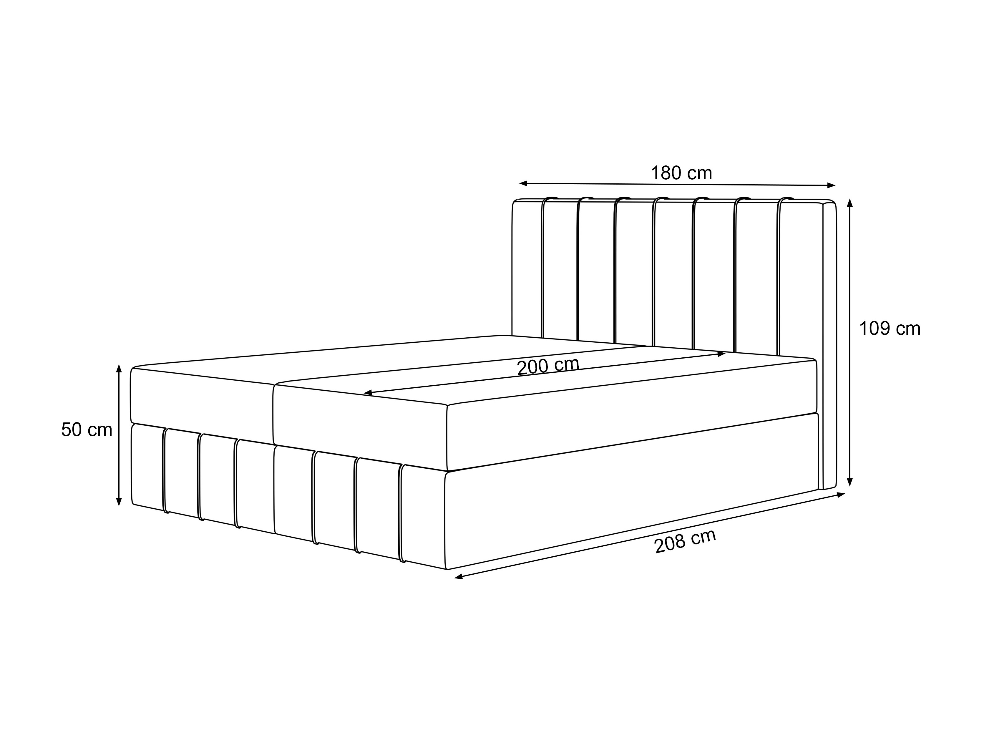 Pat boxspring Martinez 125 (Piano 26)