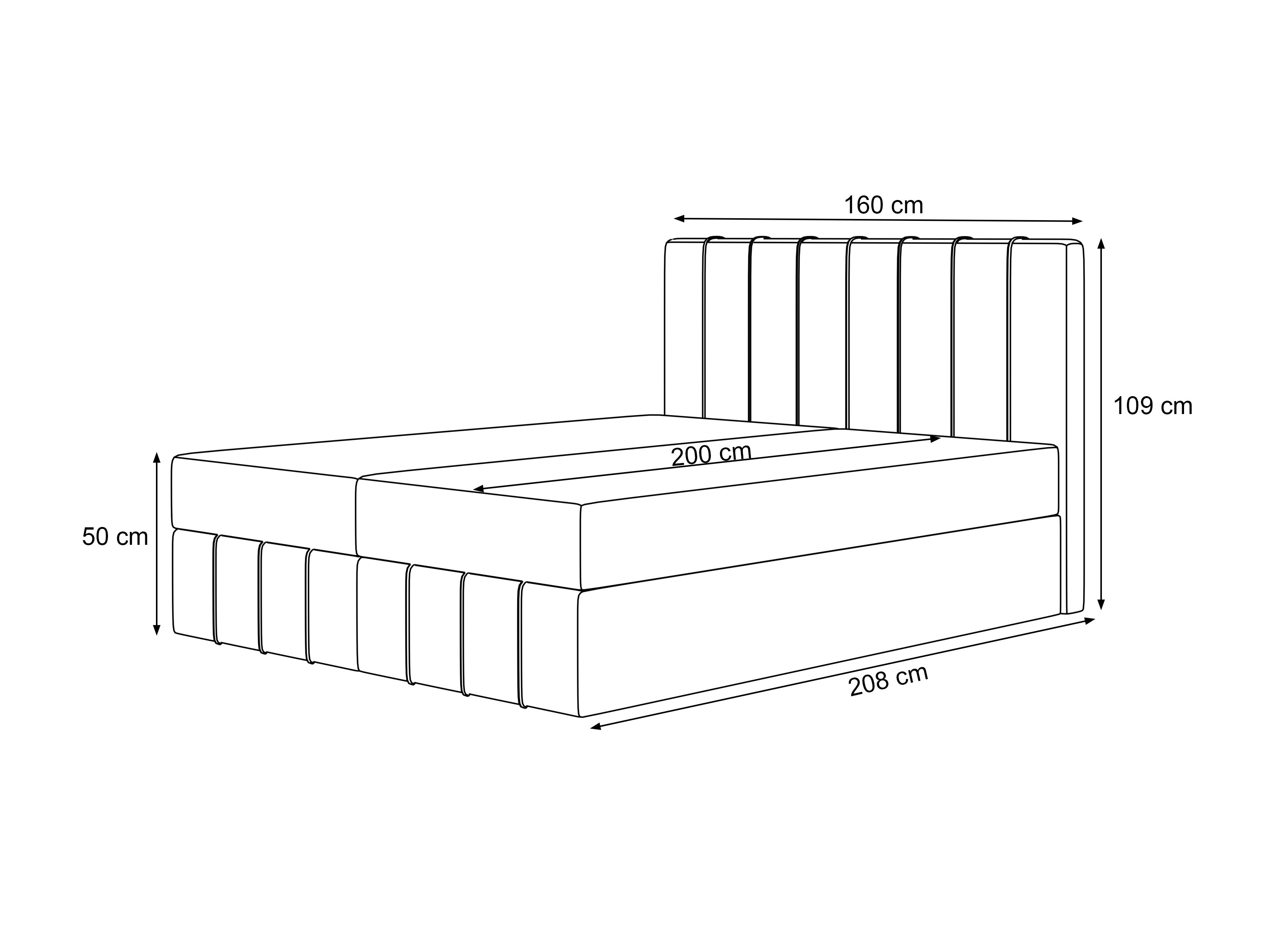 Pat boxspring Martinez 125 (Pianu 18)