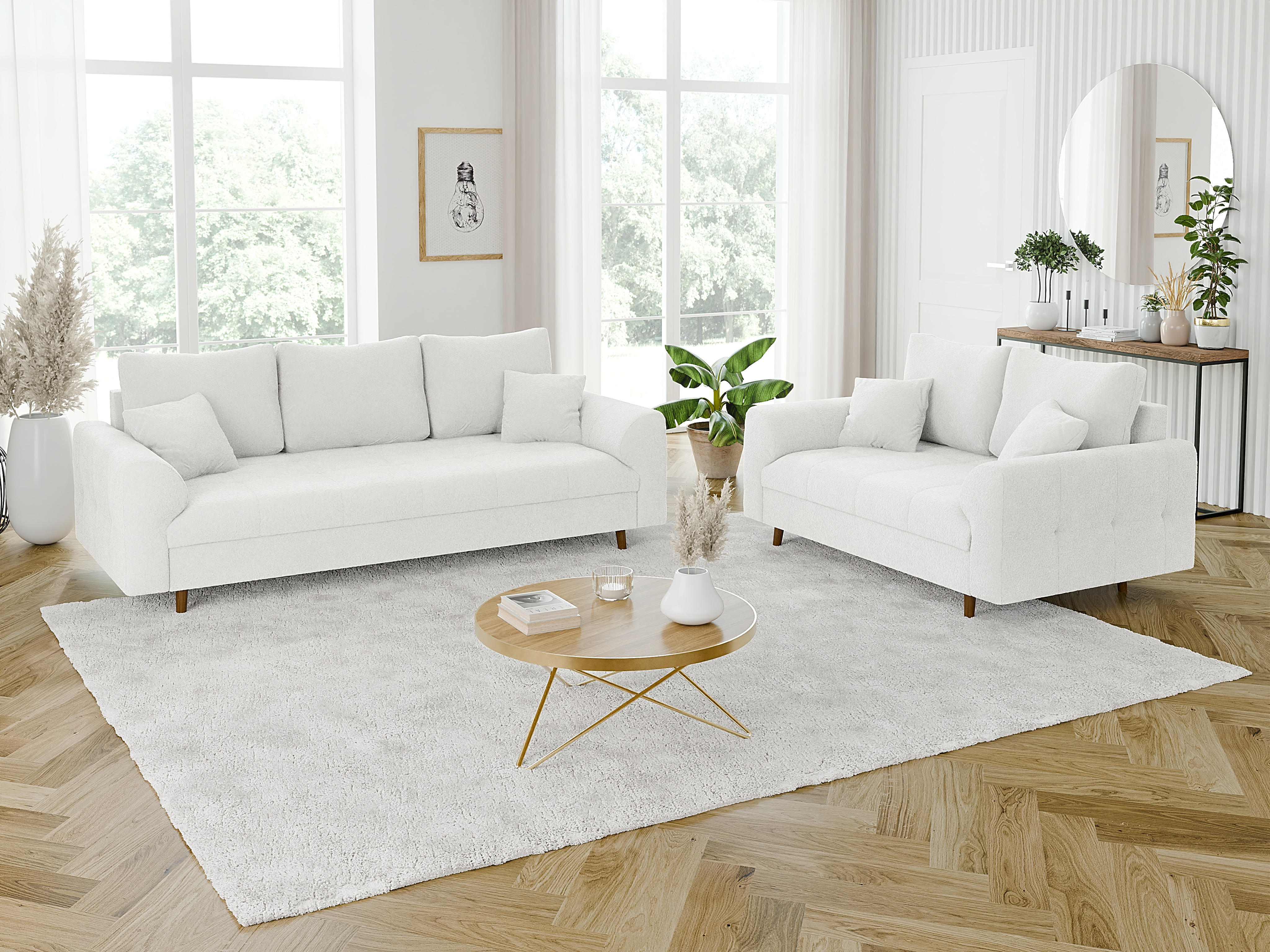 Set mobilier tapițat Elbmori 107 (Coral 70)