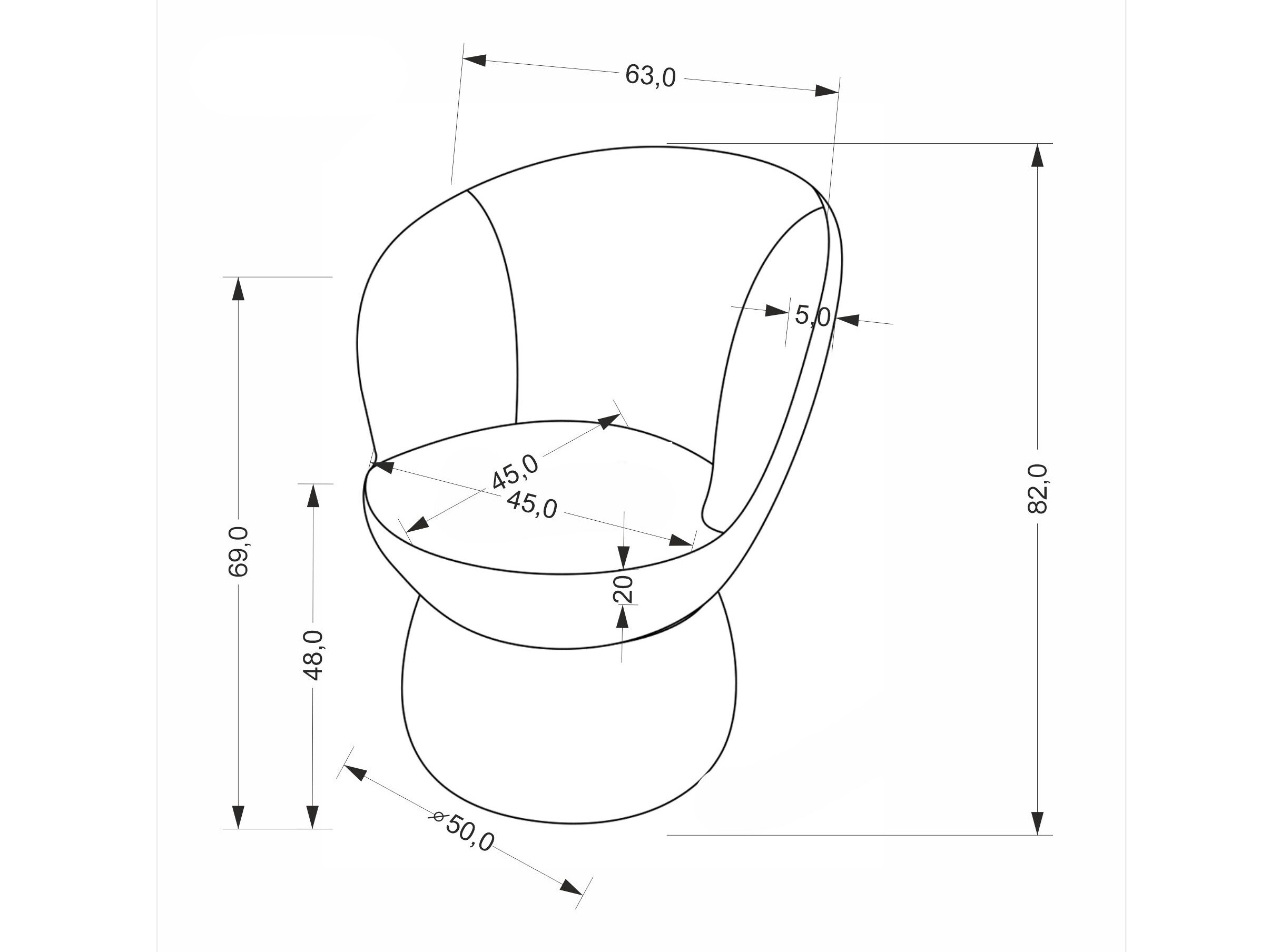 Scaun Houston 2082 (Gri)