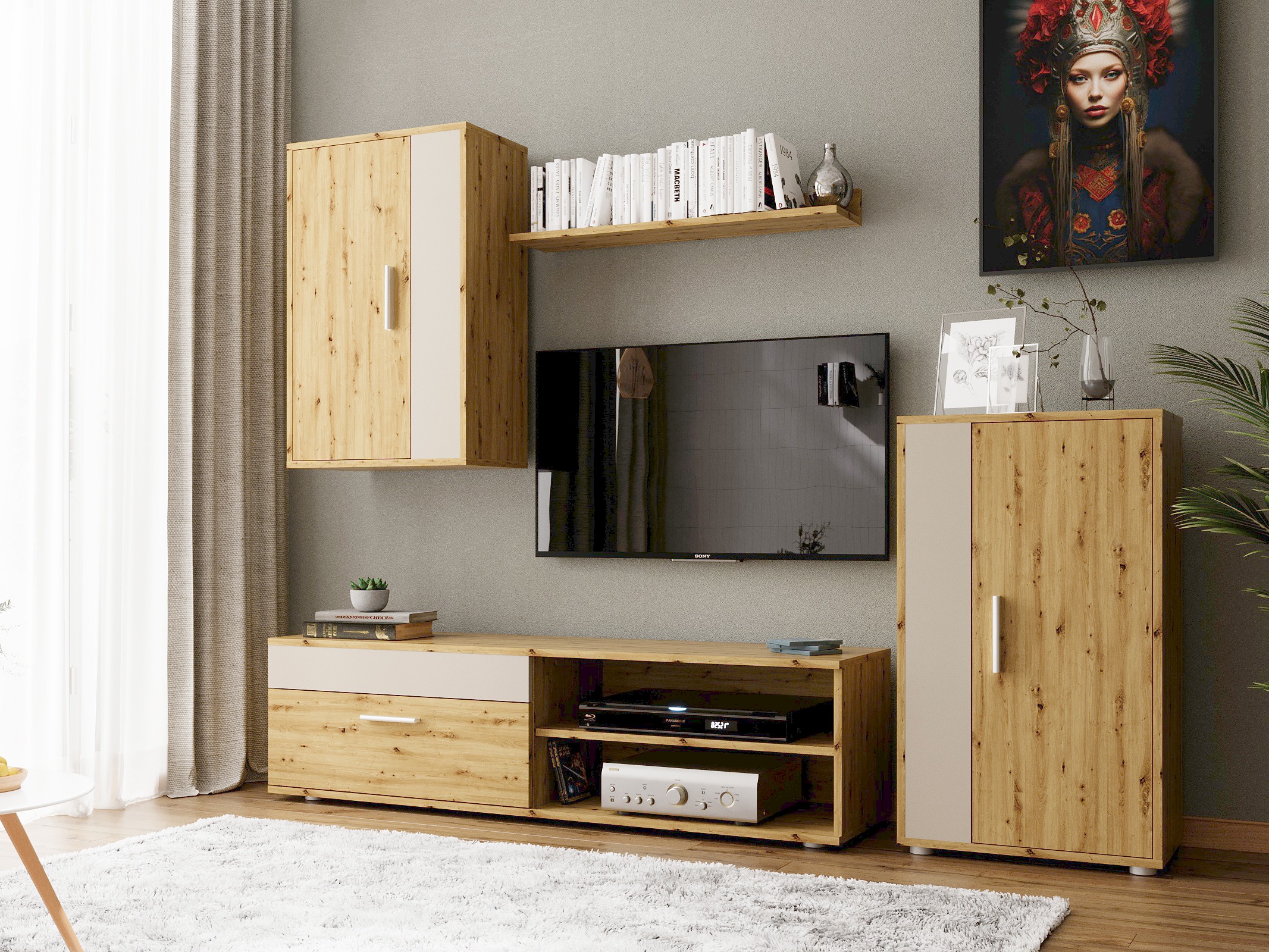 Set camera de zi Houston 2087 (Stejar artizan + Cașmir)