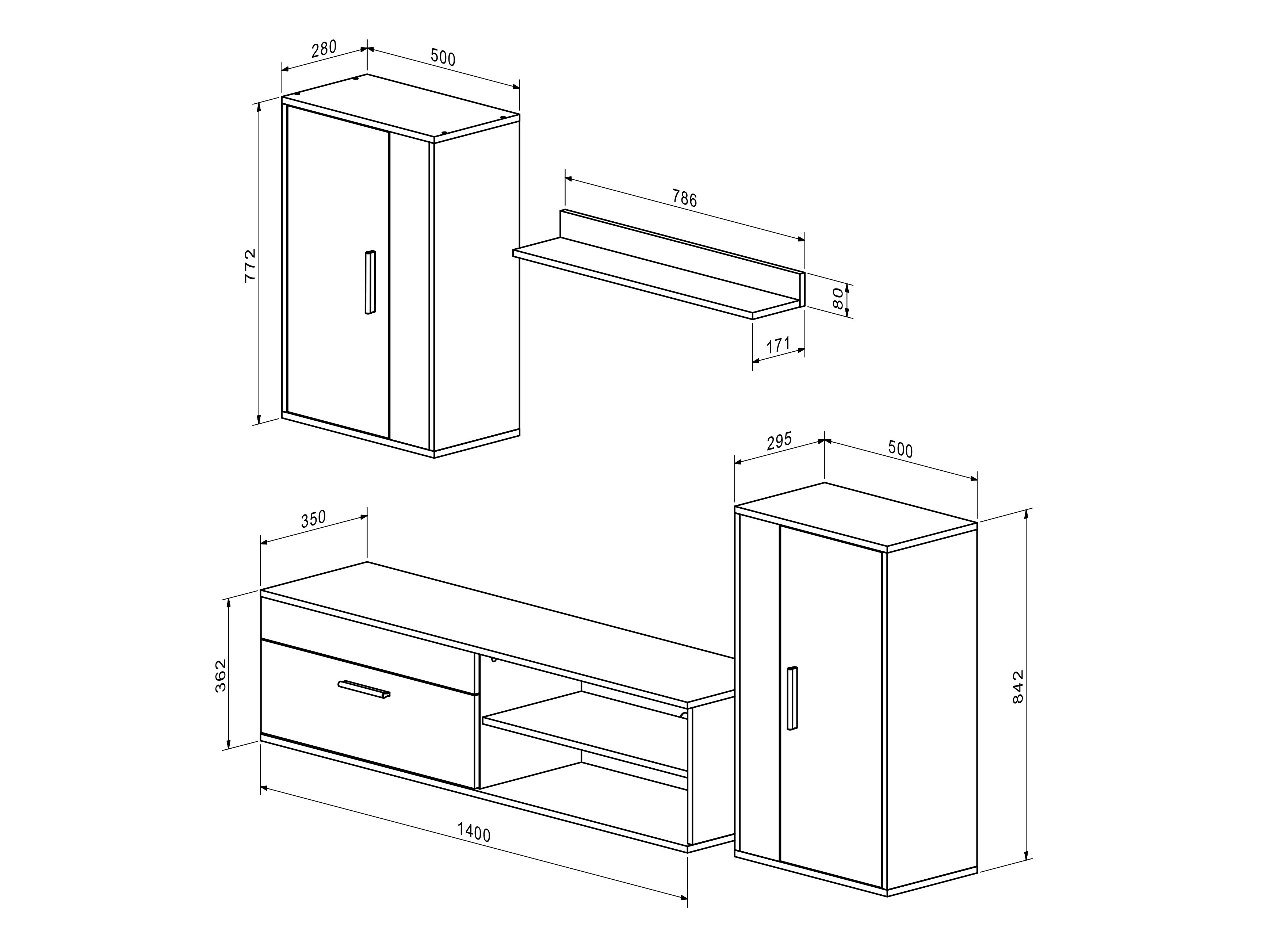 Set camera de zi Houston 2087 (Stejar artizan + Cașmir)