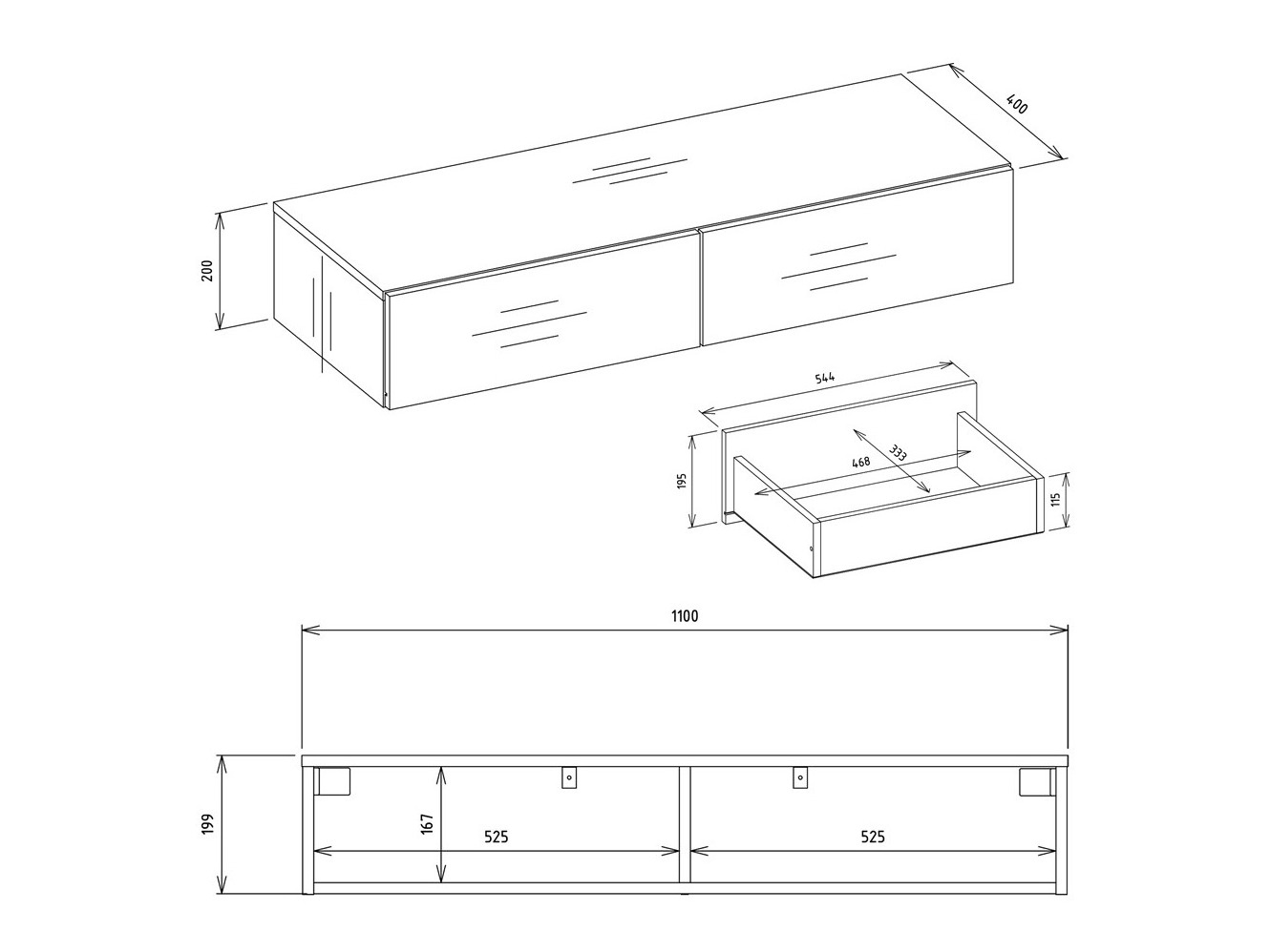 Consolă Mandeville 341 (Alb)