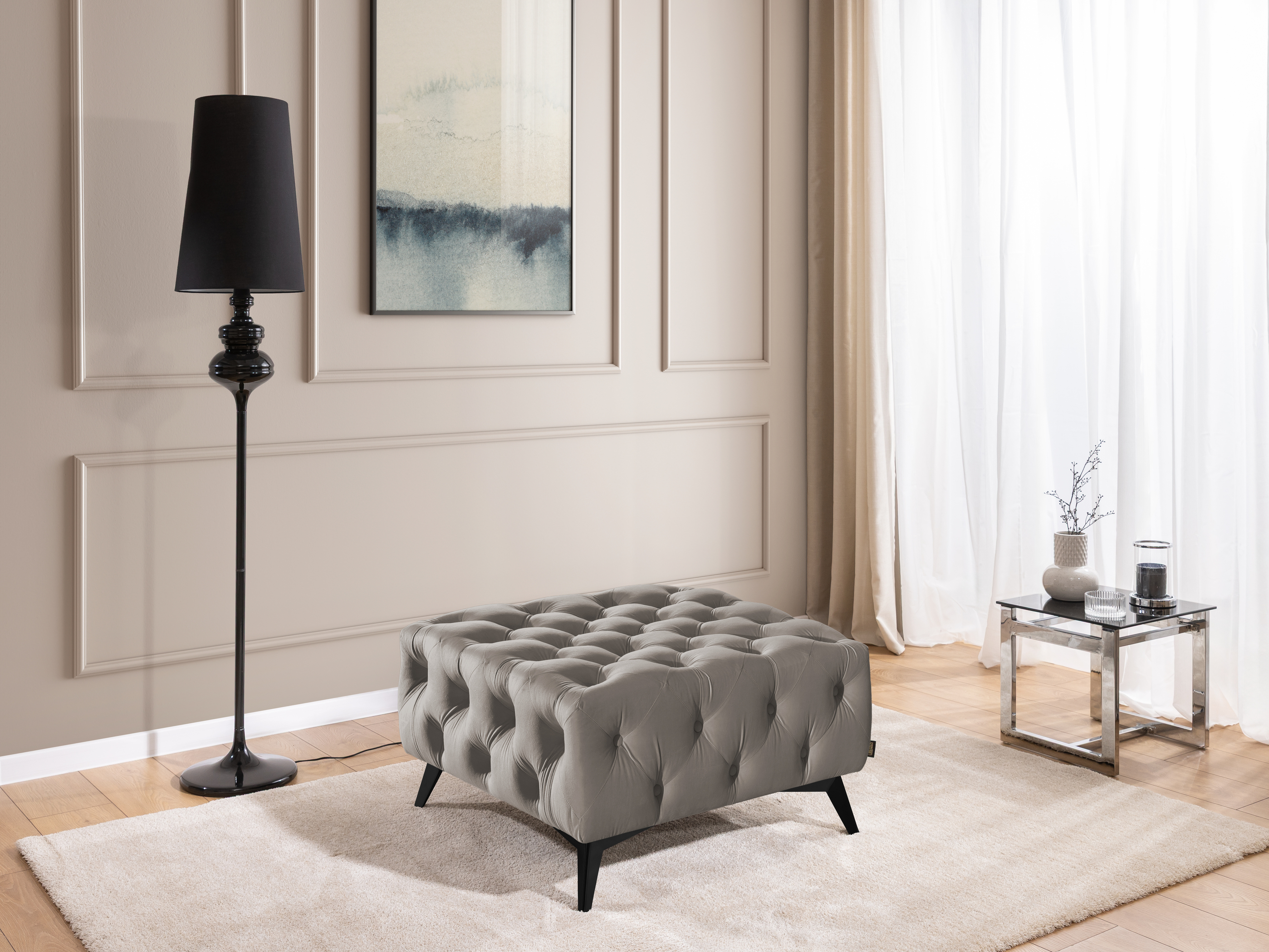 Taburet tapițat Rocklin 121 (Riviera 91)
