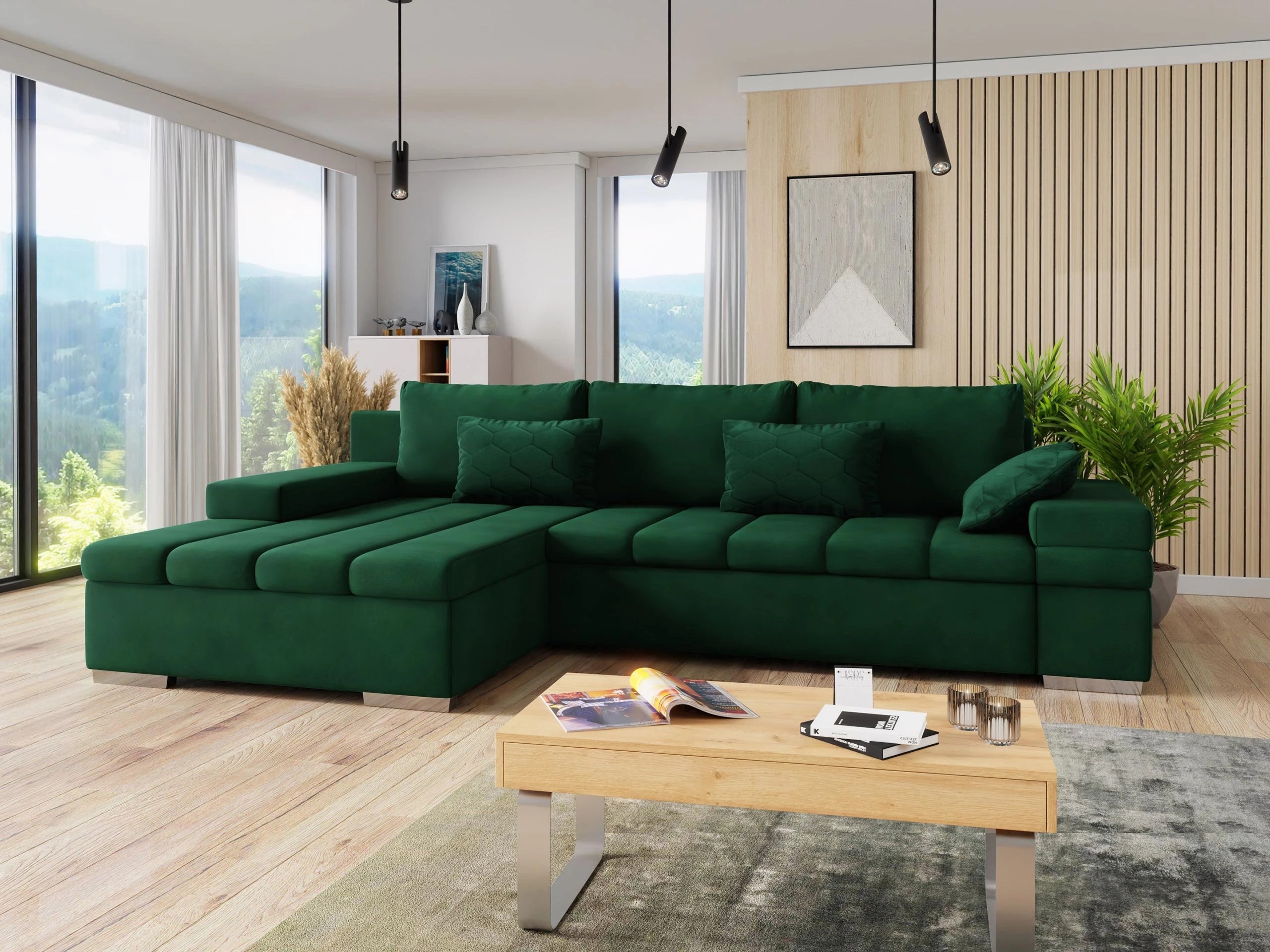 Colțar Comfivo Olivetum II (Uttario Velvet 2951 + Magic Velvet Pik 2225)