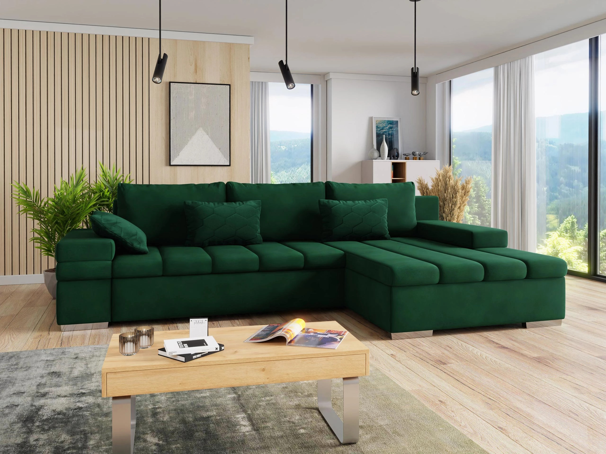 Colțar Comfivo Olivetum II (Uttario Velvet 2951 + Magic Velvet Pik 2225)