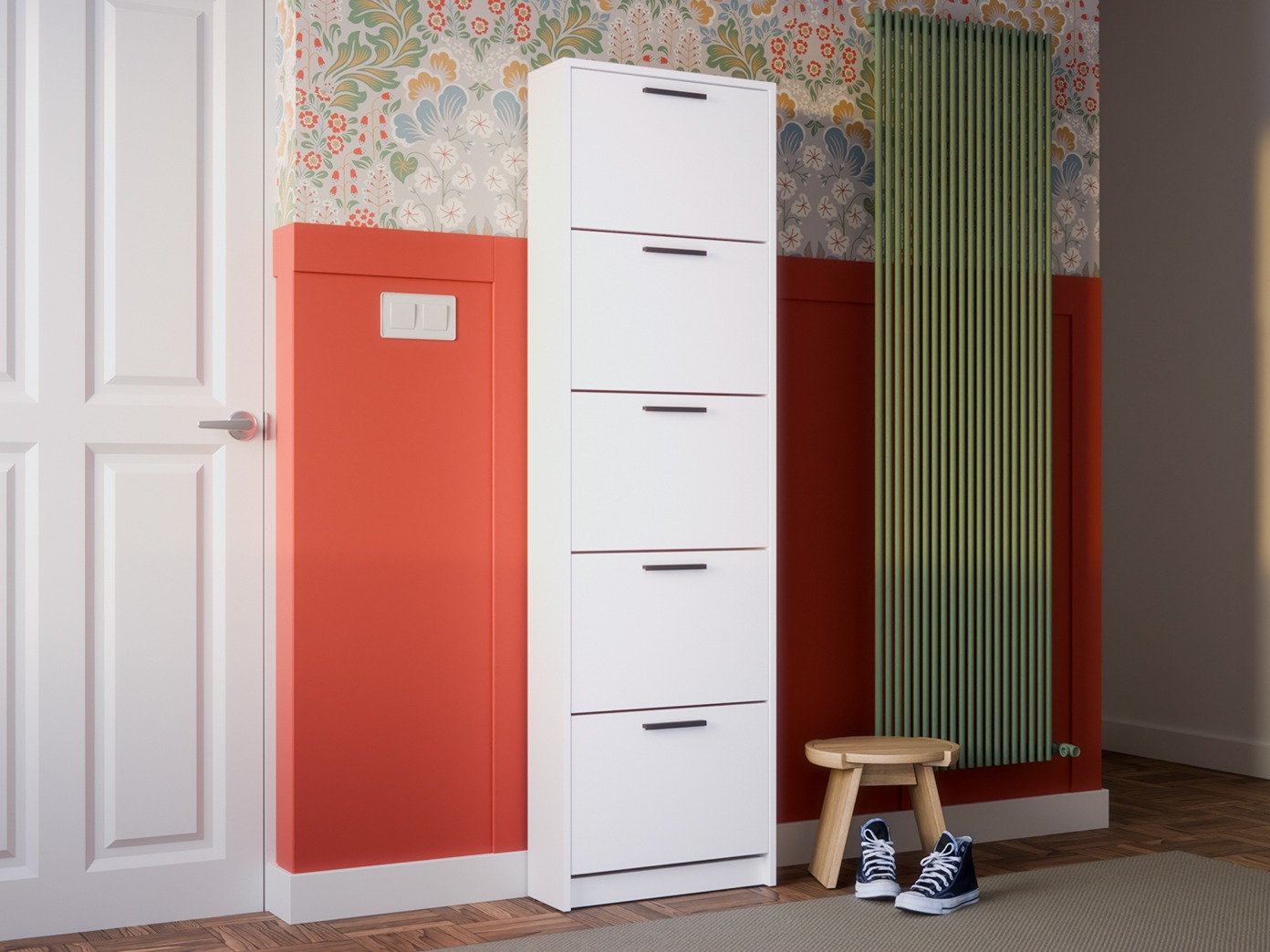 Dulap pantofi Ontario 187 (Alb)