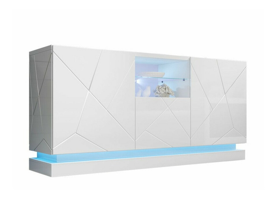 Bufet Charlotte 186 (Alb + Alb lucios)