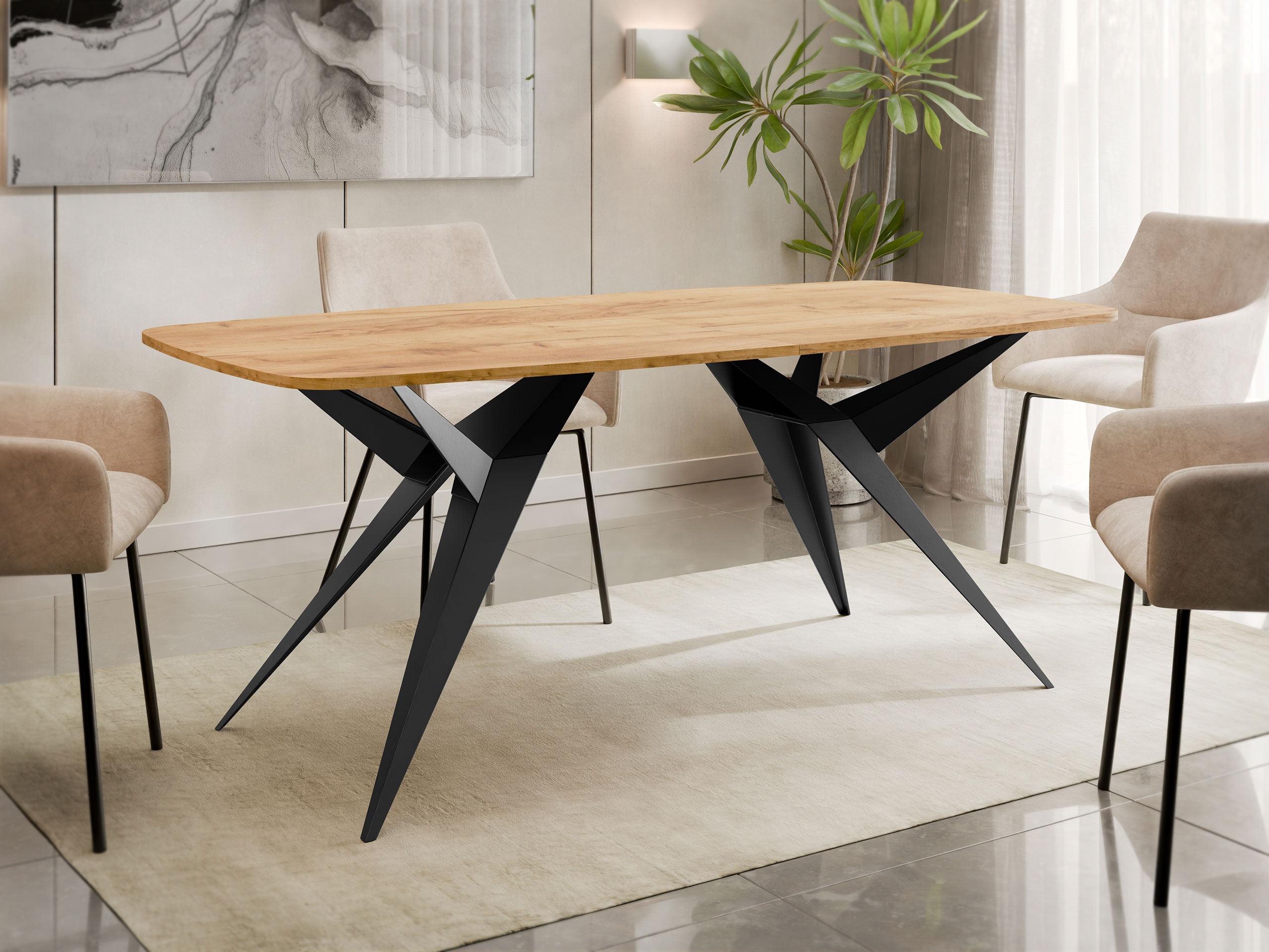 Masă Oswego 152 (Stejar Craft auriu)