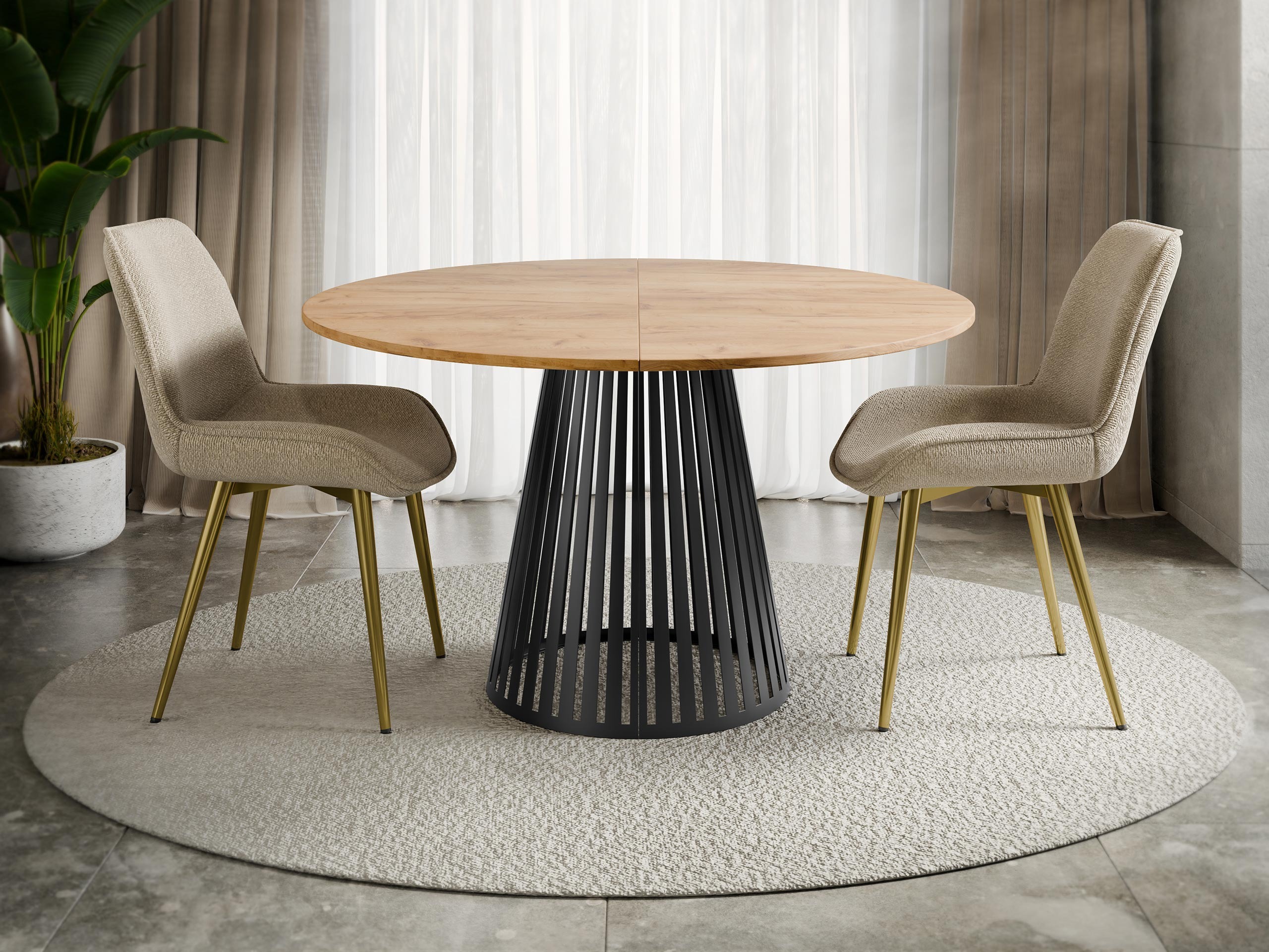 Masă Oswego 154 (Stejar artizan auriu)