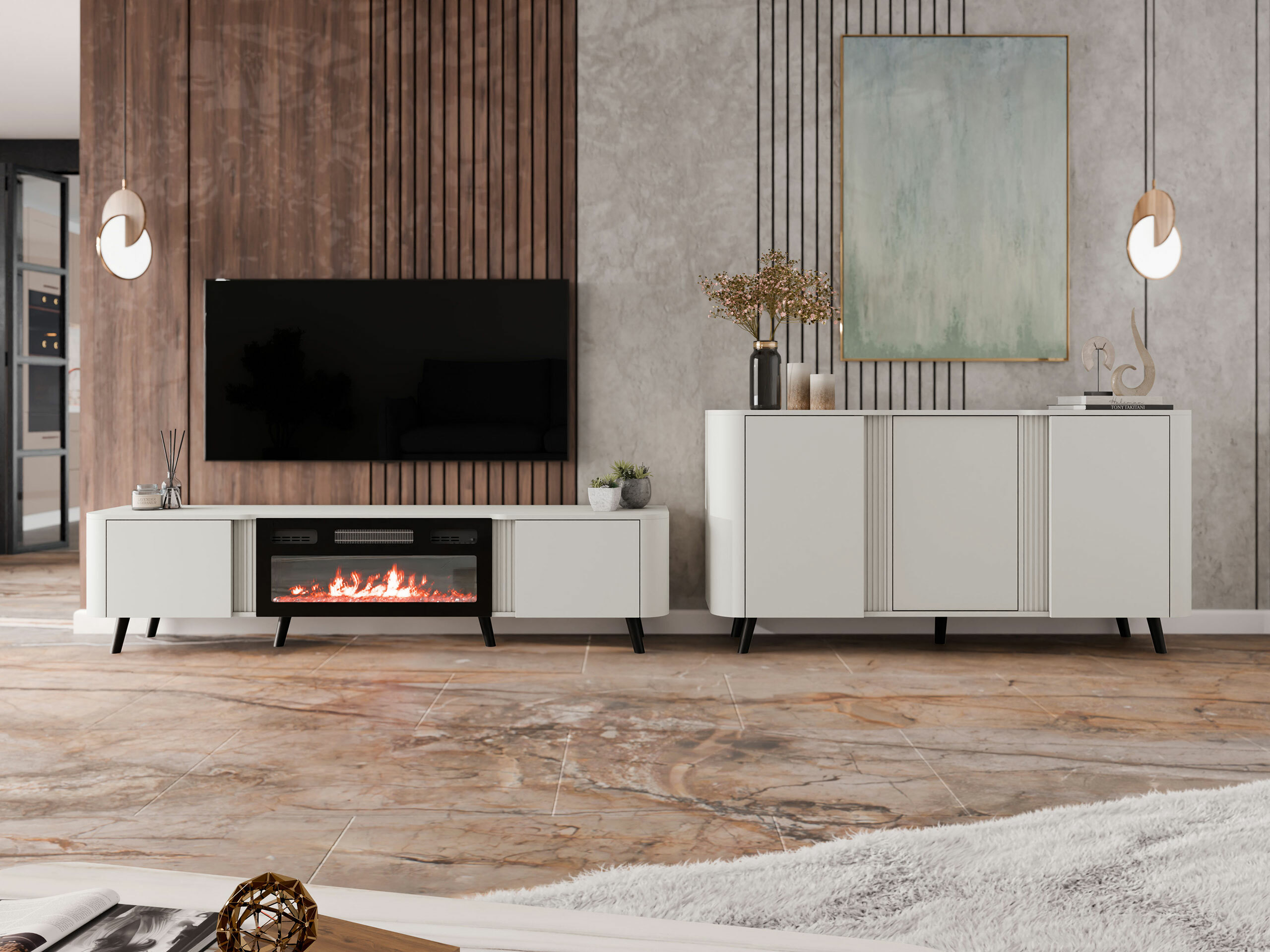 Set de living Modus (Cașmir + Negru)