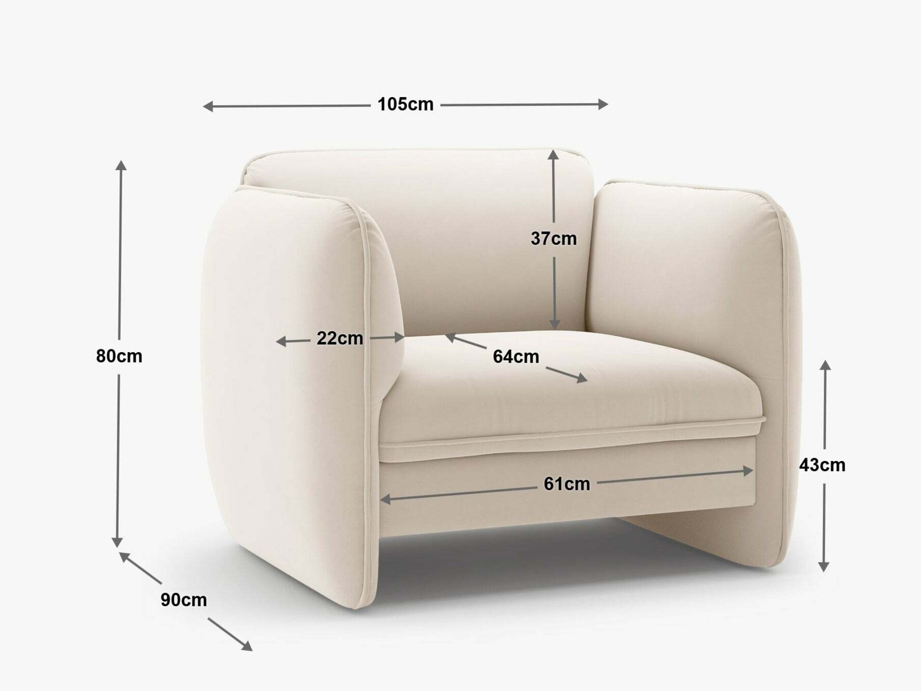 Fotoliu Romsero 100 (Magic Velvet 2256)