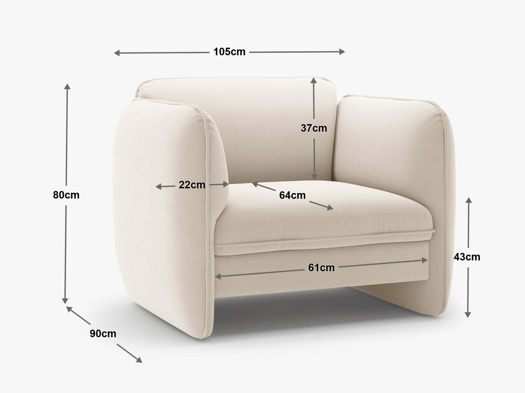 Fotoliu Romsero 100 (Magic Velvet 2296)