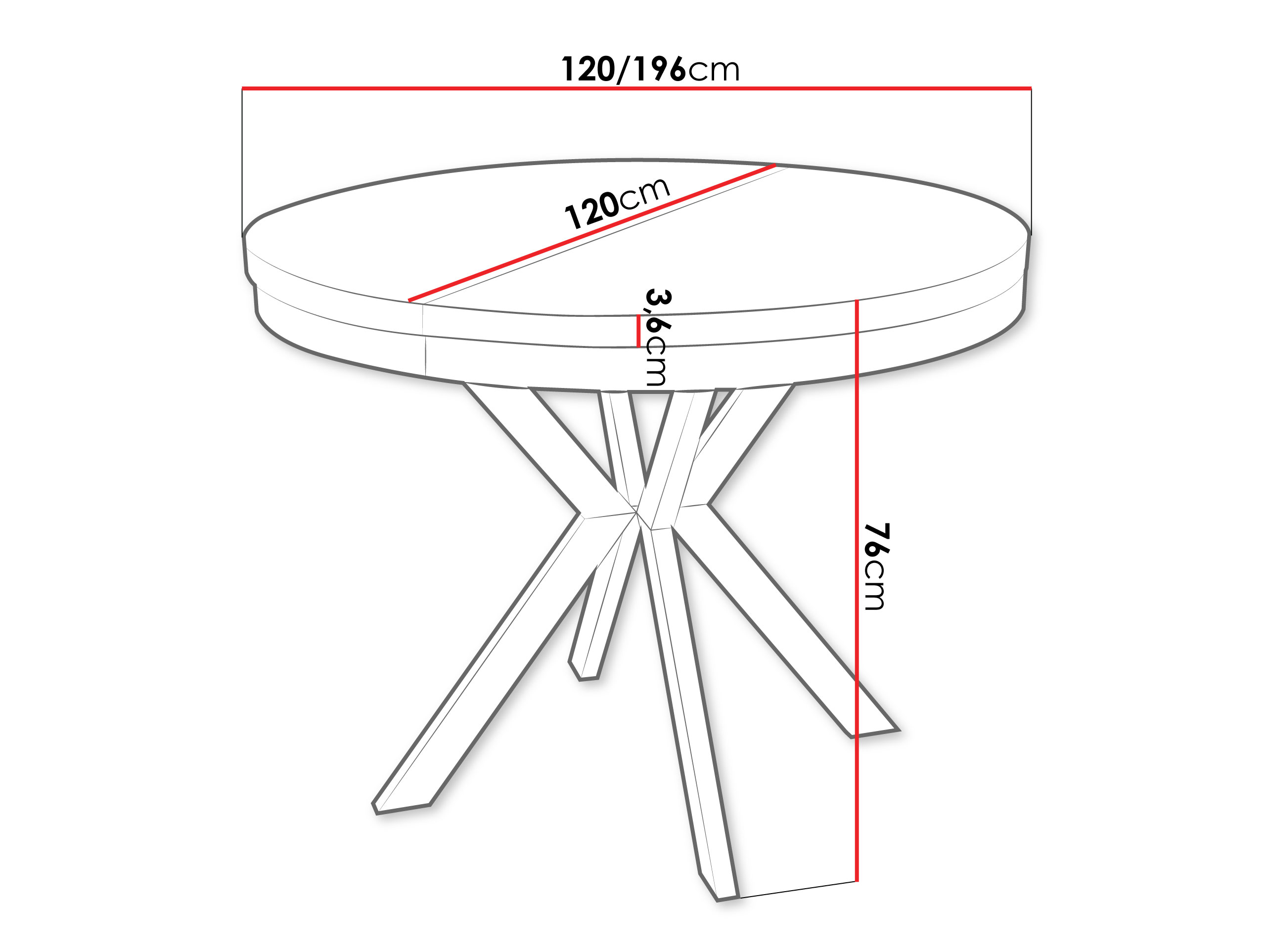 Masă Oswego 157 (Marmură neagră)