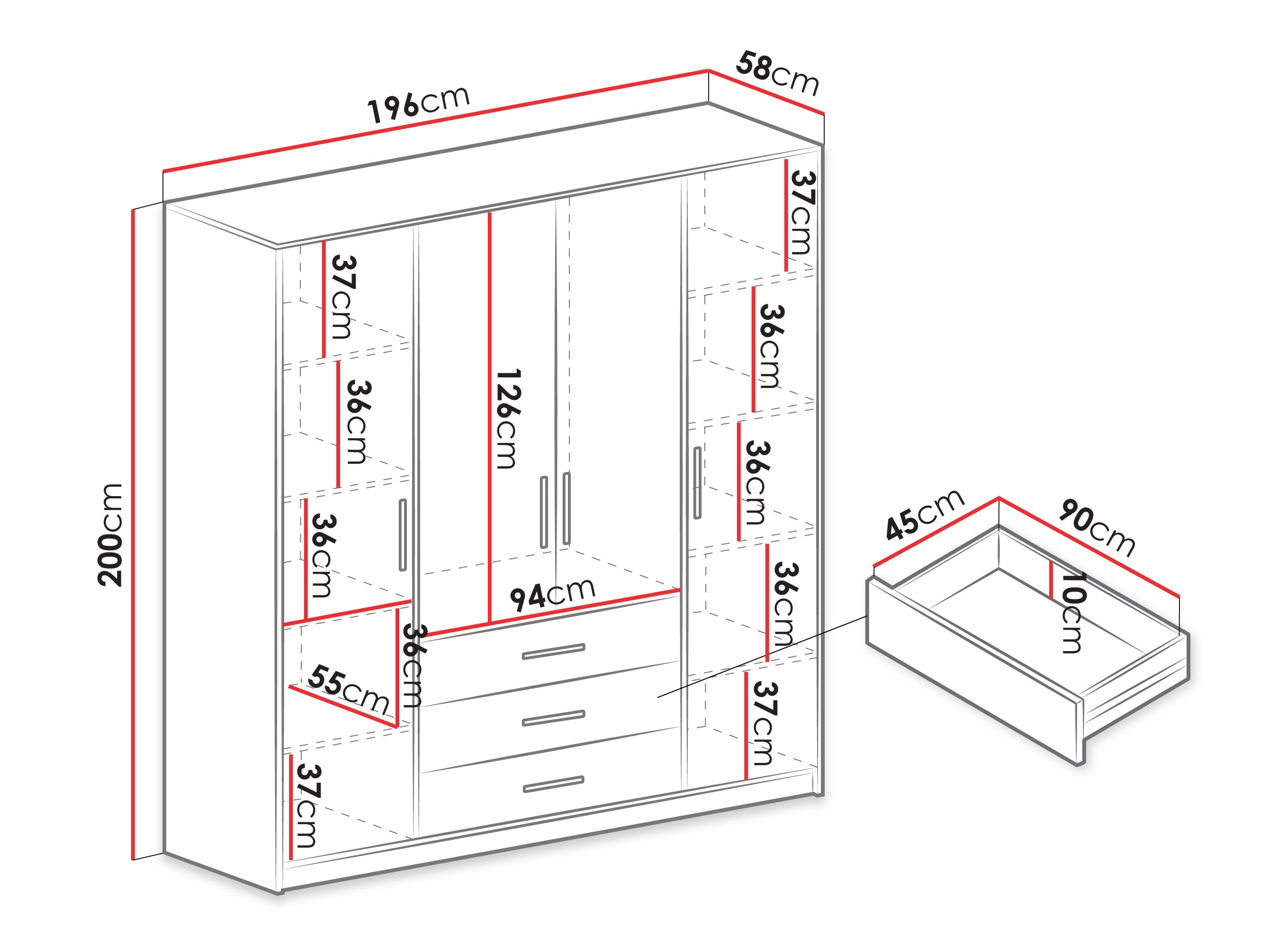 Dulap SR10210 cu ambalaj deteriorat