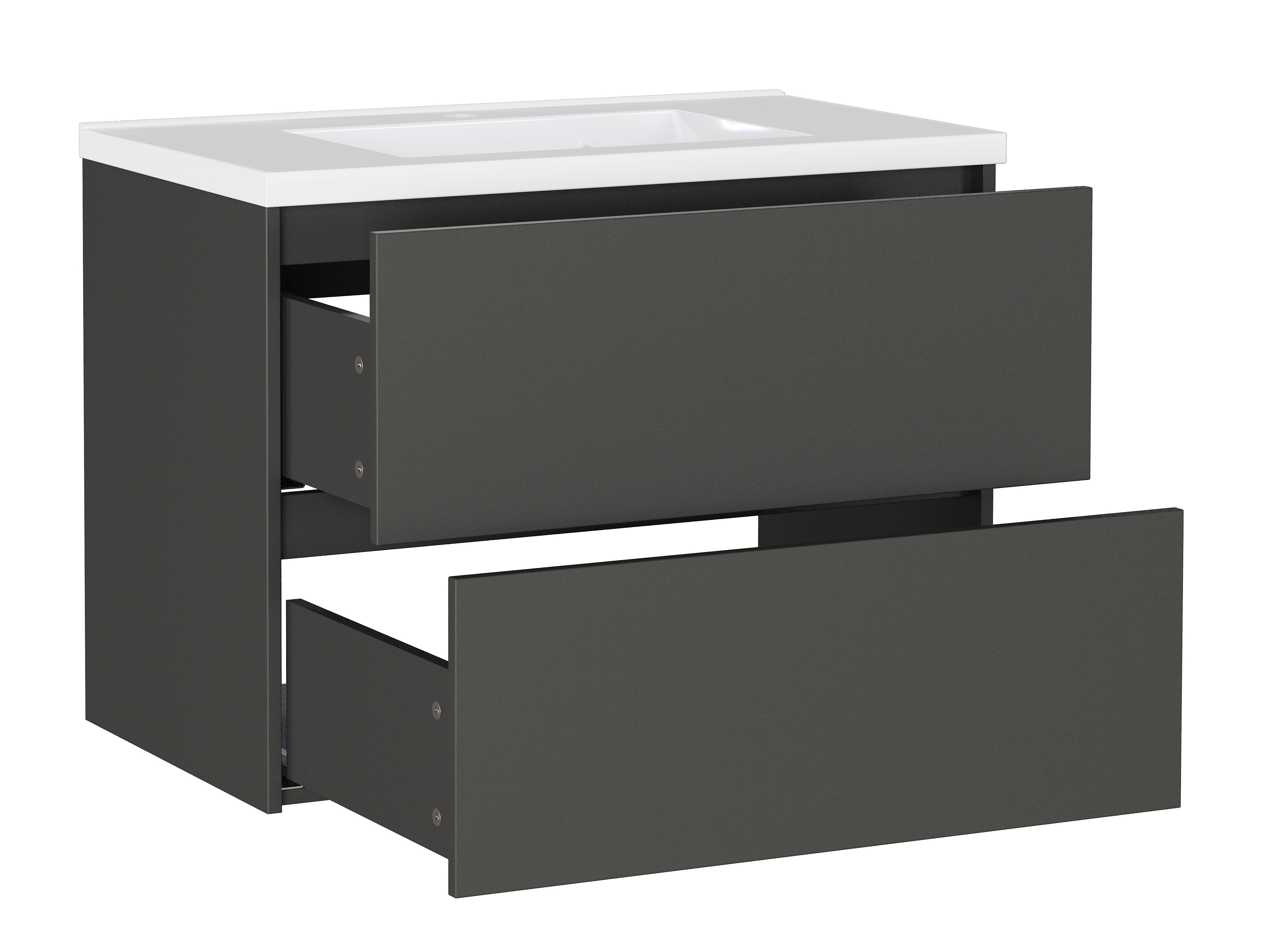 Cabinet atârnat pentru baie Sacramento 523 (Grafit)