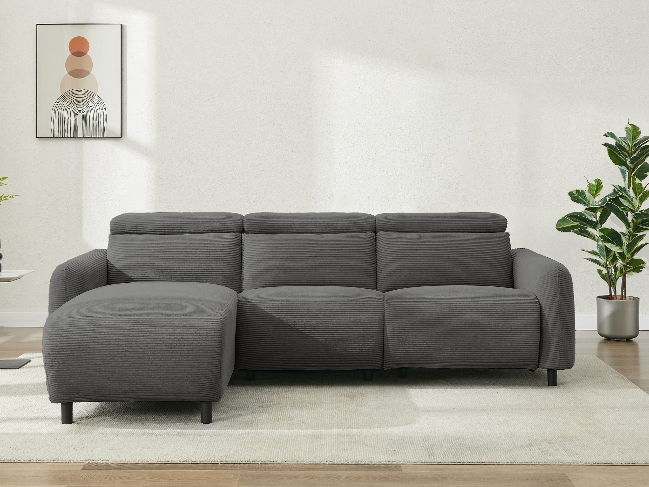 Colțar cu recliner Denton 1509 (Antracit)