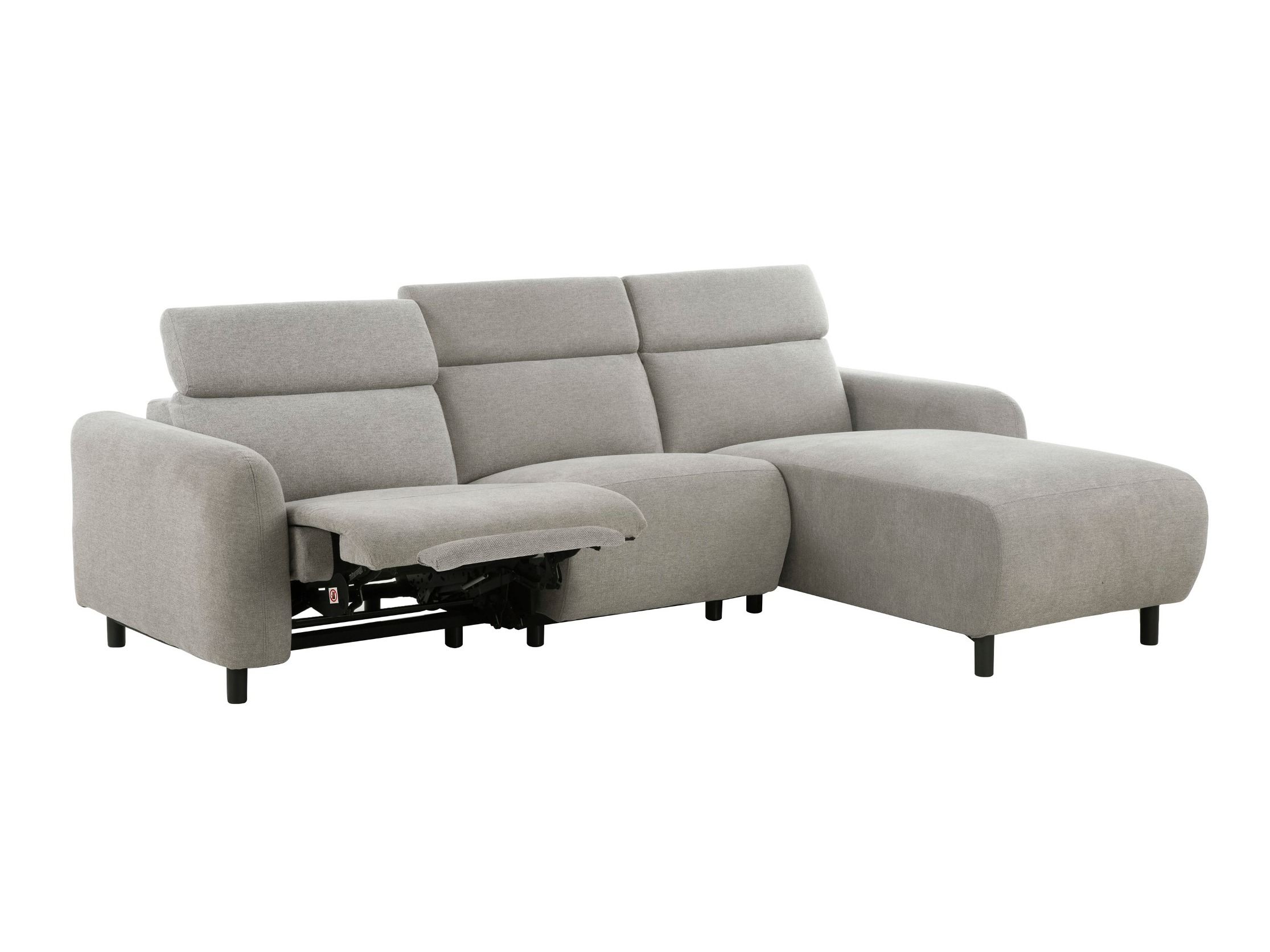 Colțar cu recliner Denton 1509 (Gri deschis)