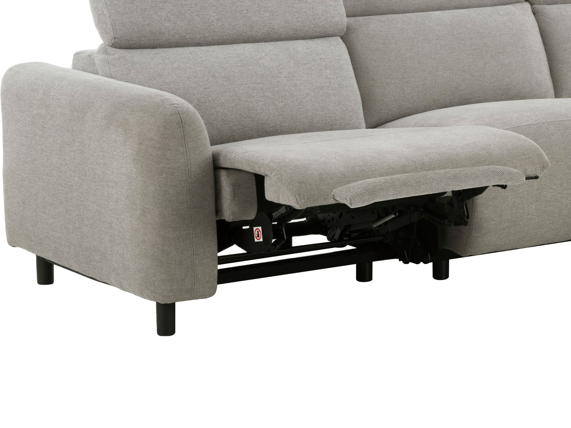 Colțar cu recliner Denton 1509 (Gri deschis)