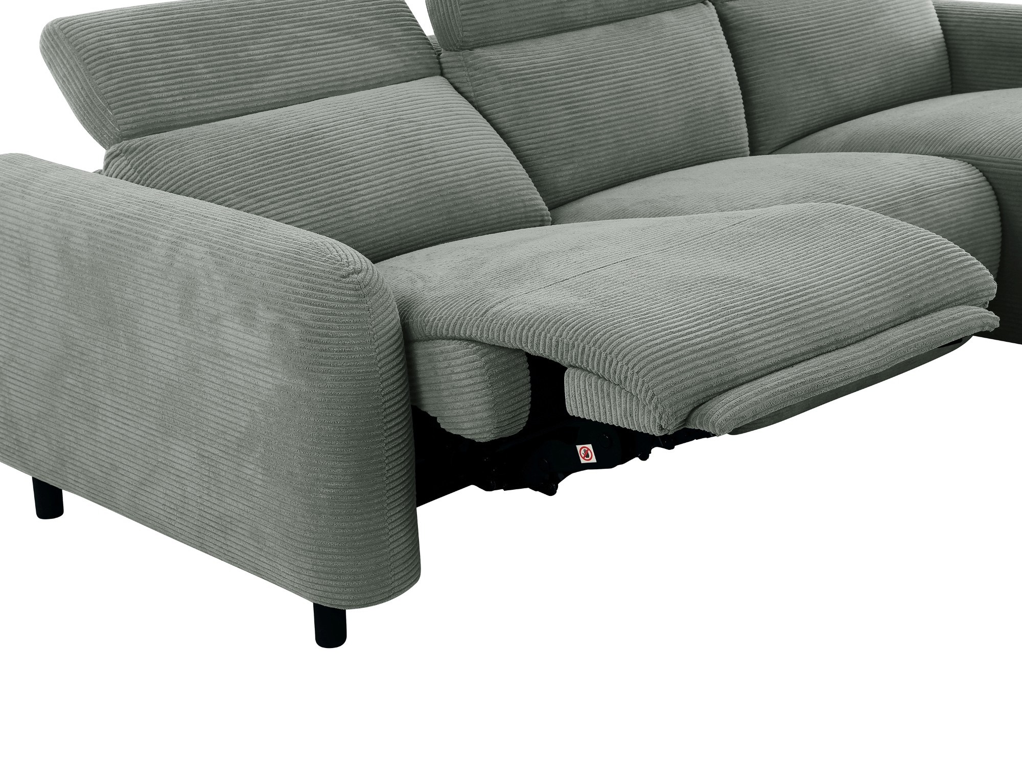 Colțar cu recliner Denton 1509 (Gri)