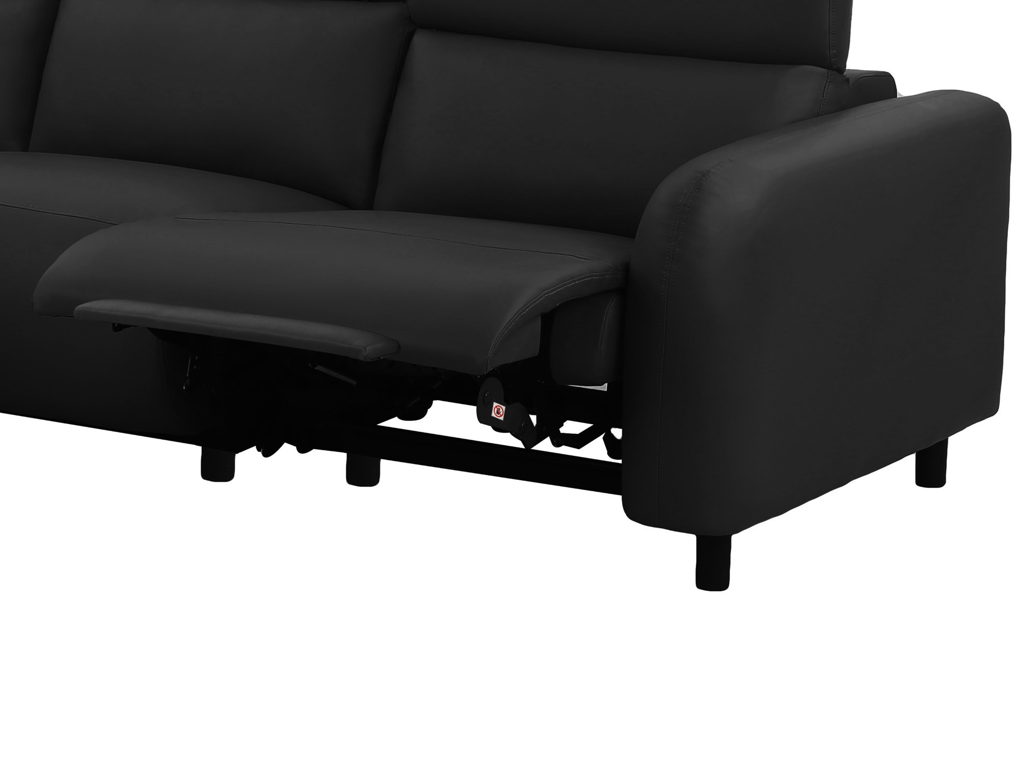 Colțar cu recliner Denton 1509 (Negru)