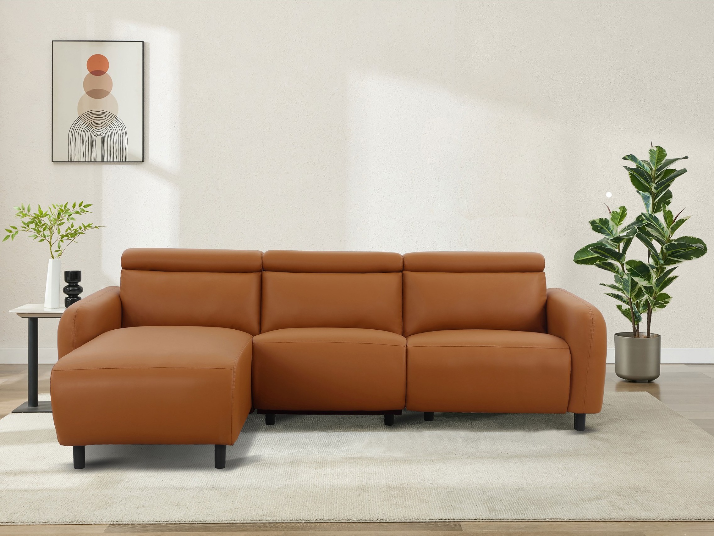 Colțar cu recliner Denton 1509 (Portocaliu)