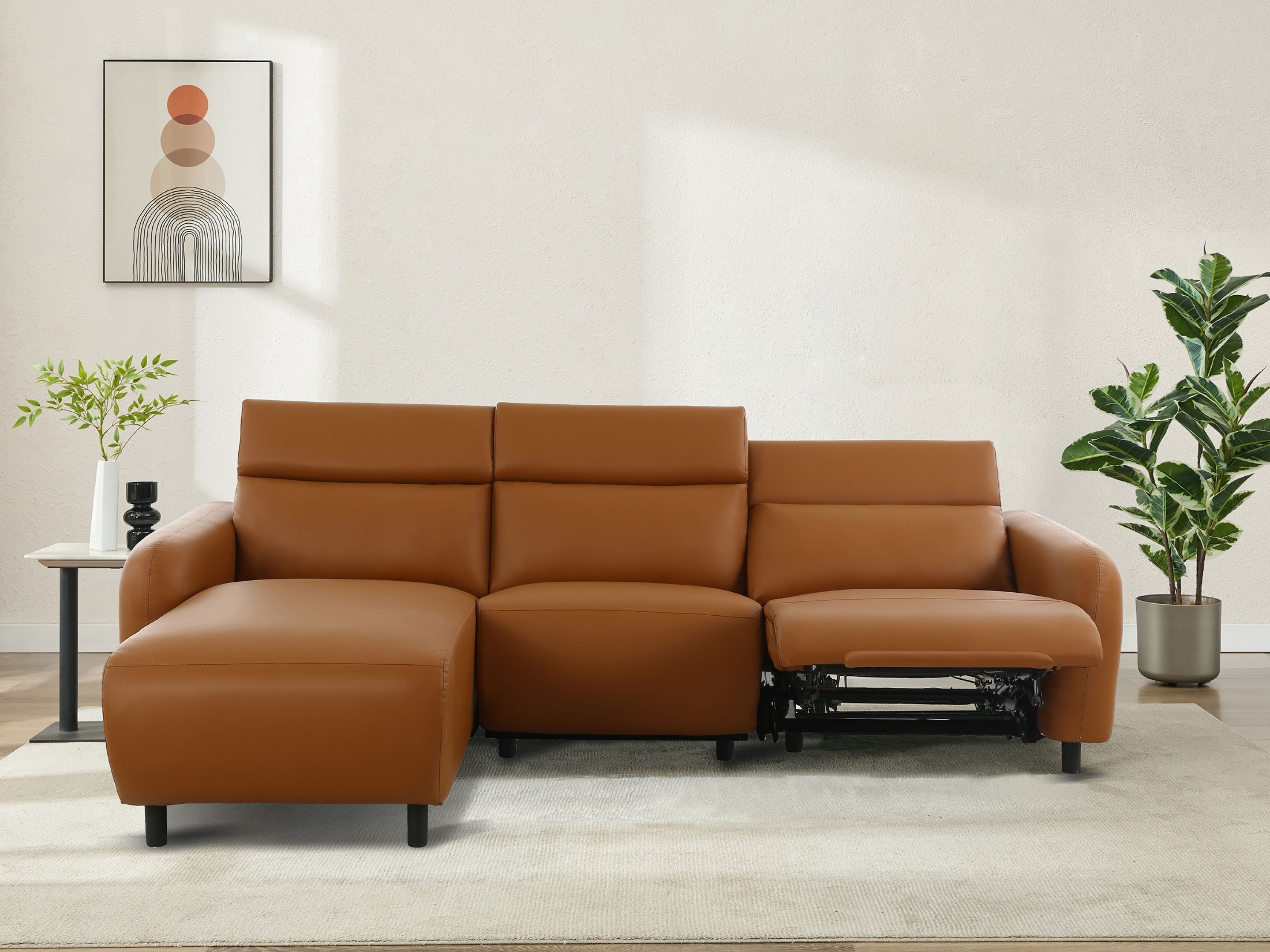 Colțar cu recliner Denton 1509 (Portocaliu)