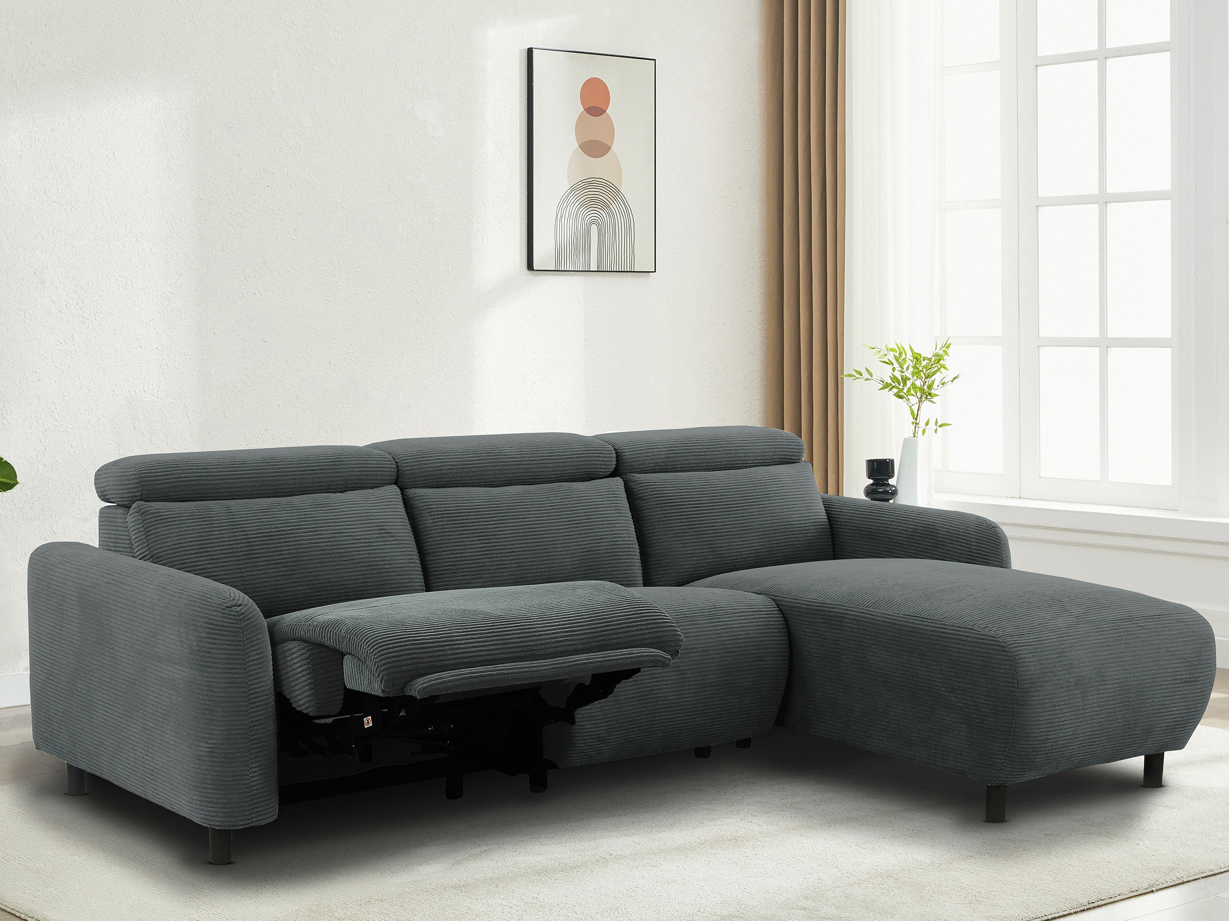 Colțar recliner Denton 1509 (Antracit)
